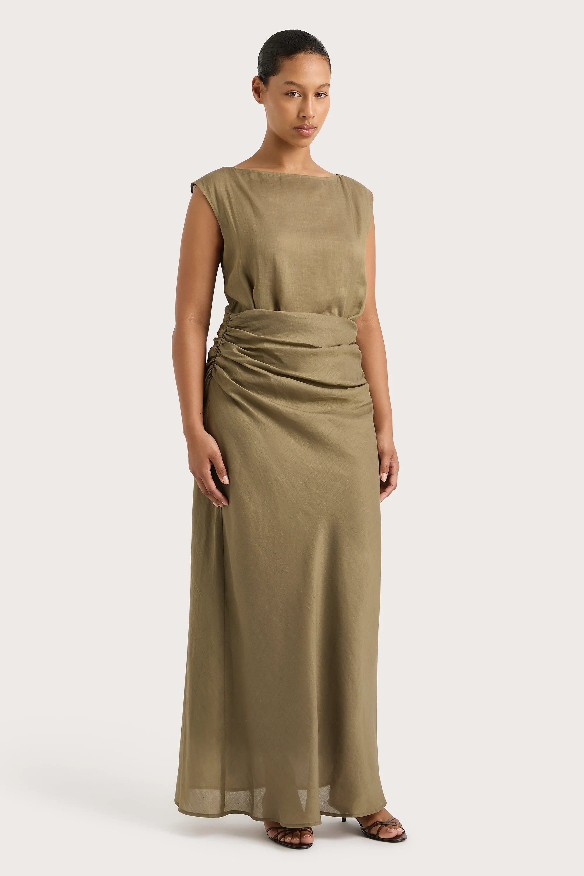 Adelia Maxi Dress Khaki - Final Sale - Image 10