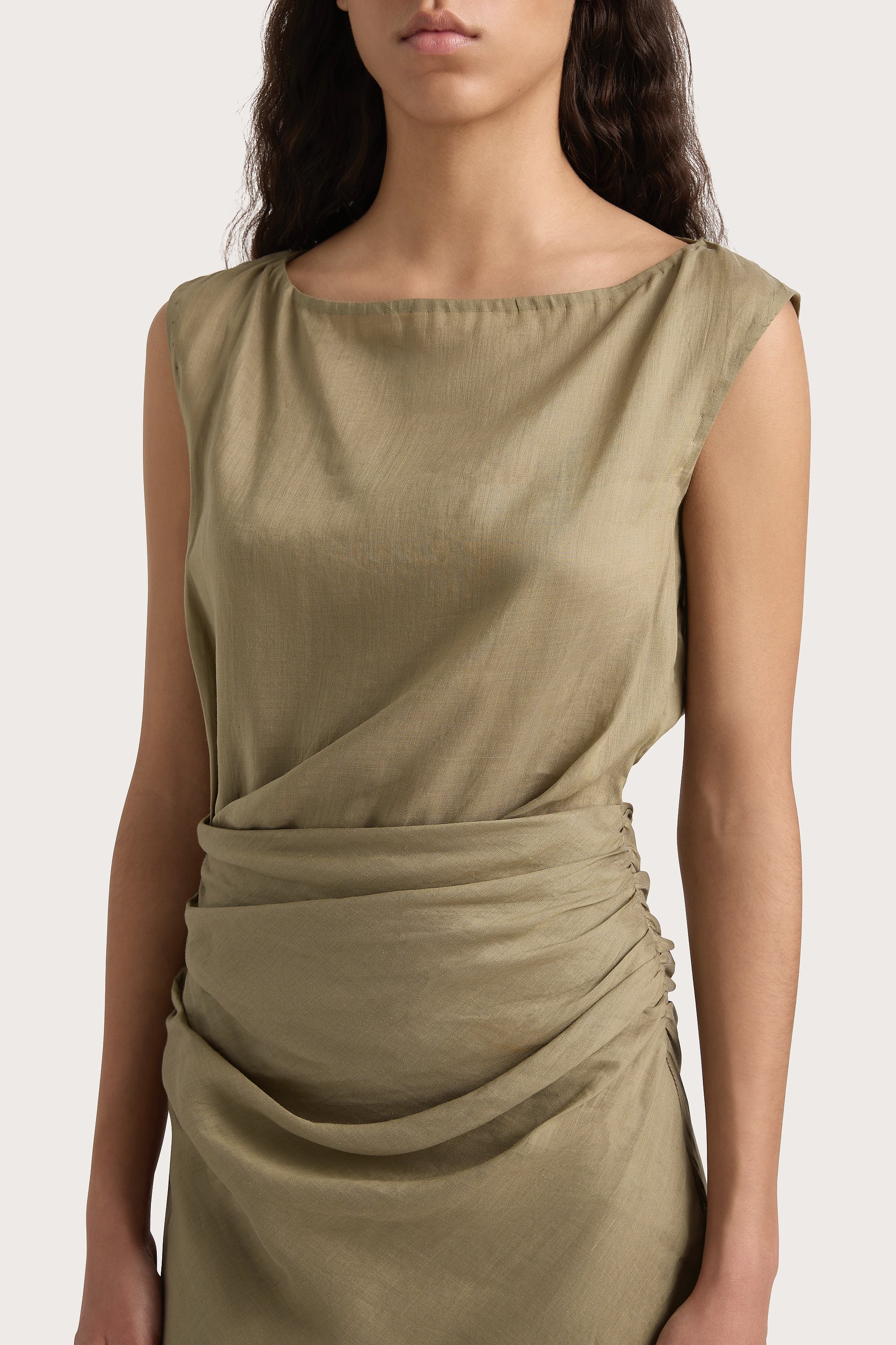 Adelia Maxi Dress Khaki - Final Sale - Image 3