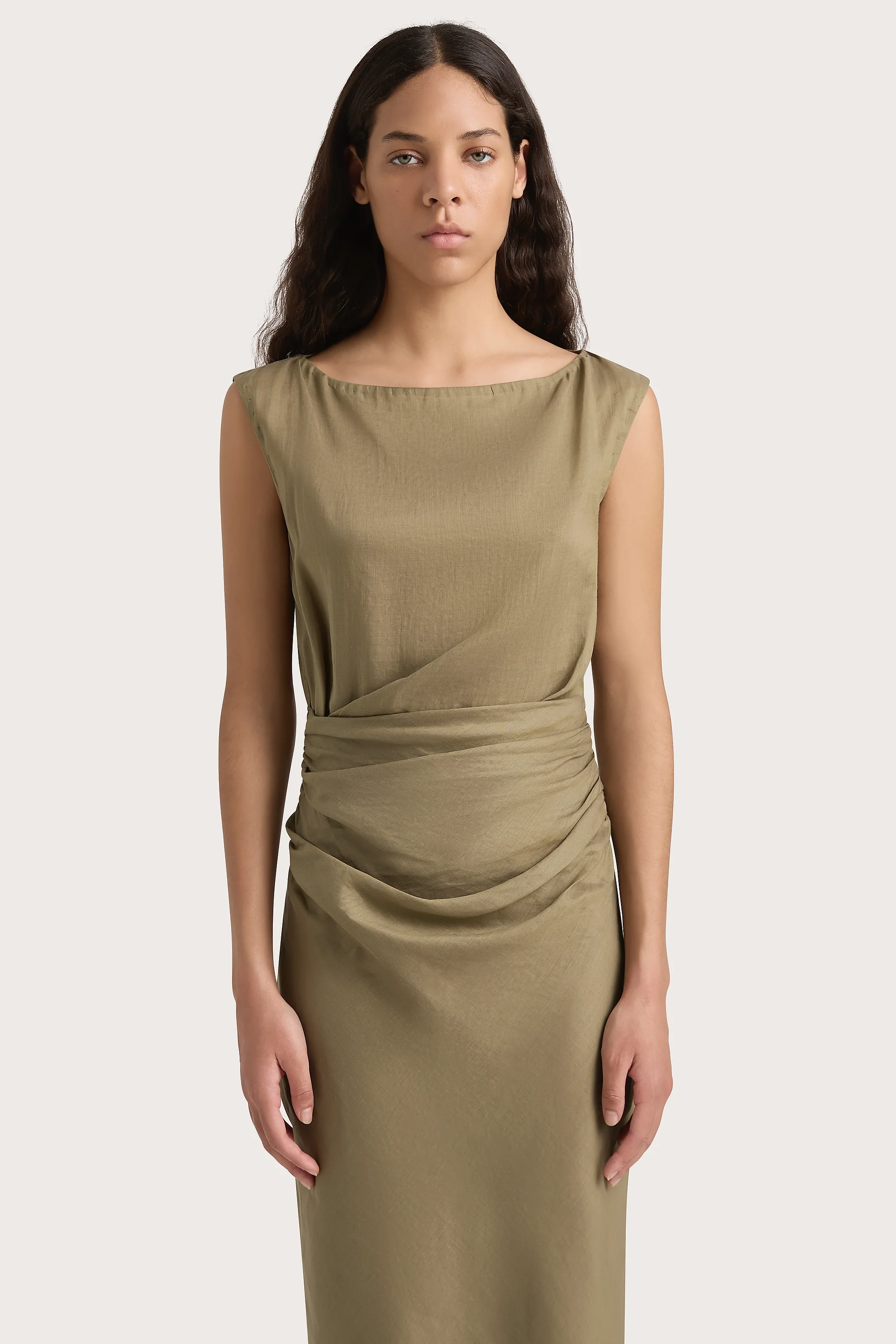 Adelia Maxi Dress Khaki - Final Sale - Image 4