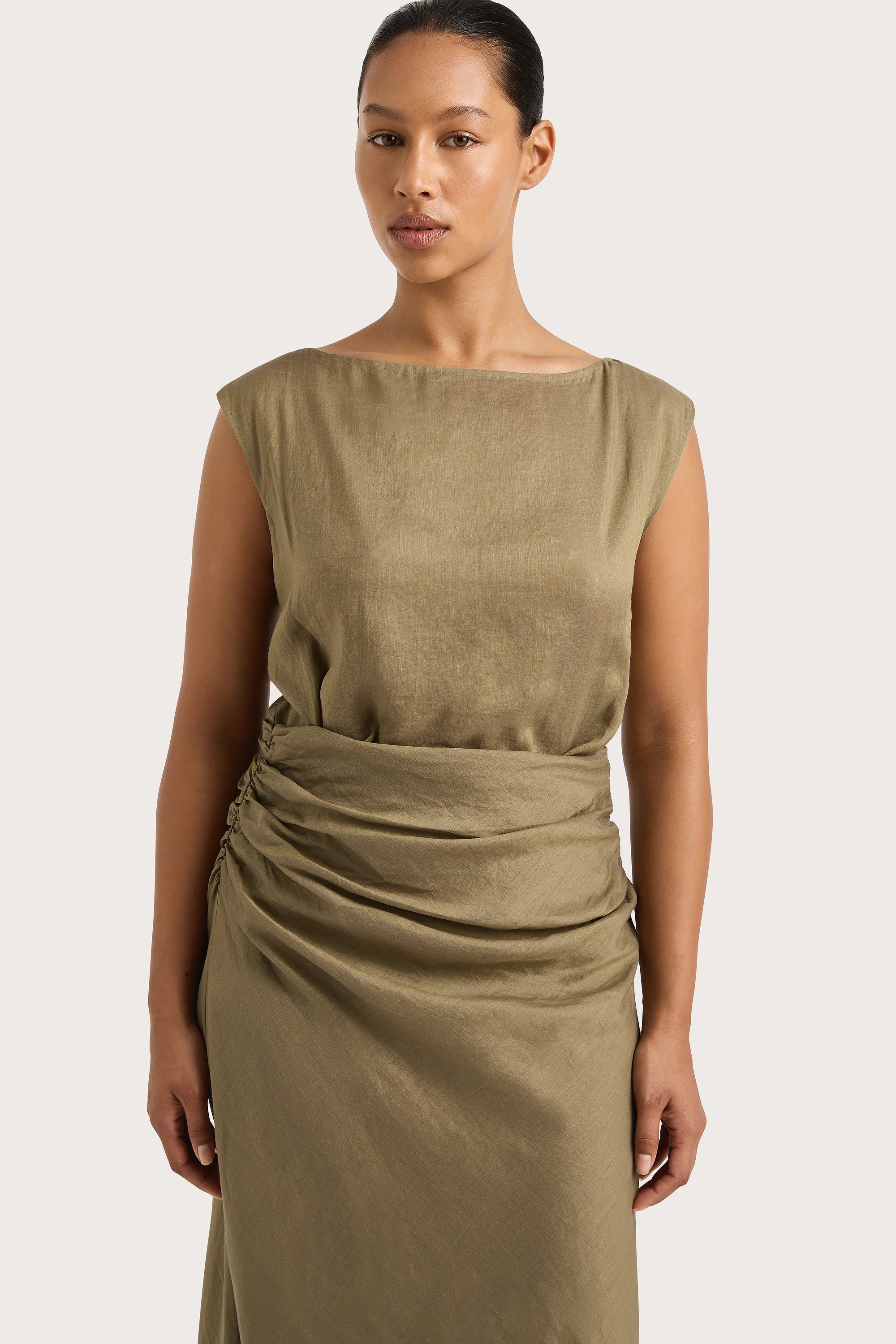 Adelia Maxi Dress Khaki - Final Sale - Image 9