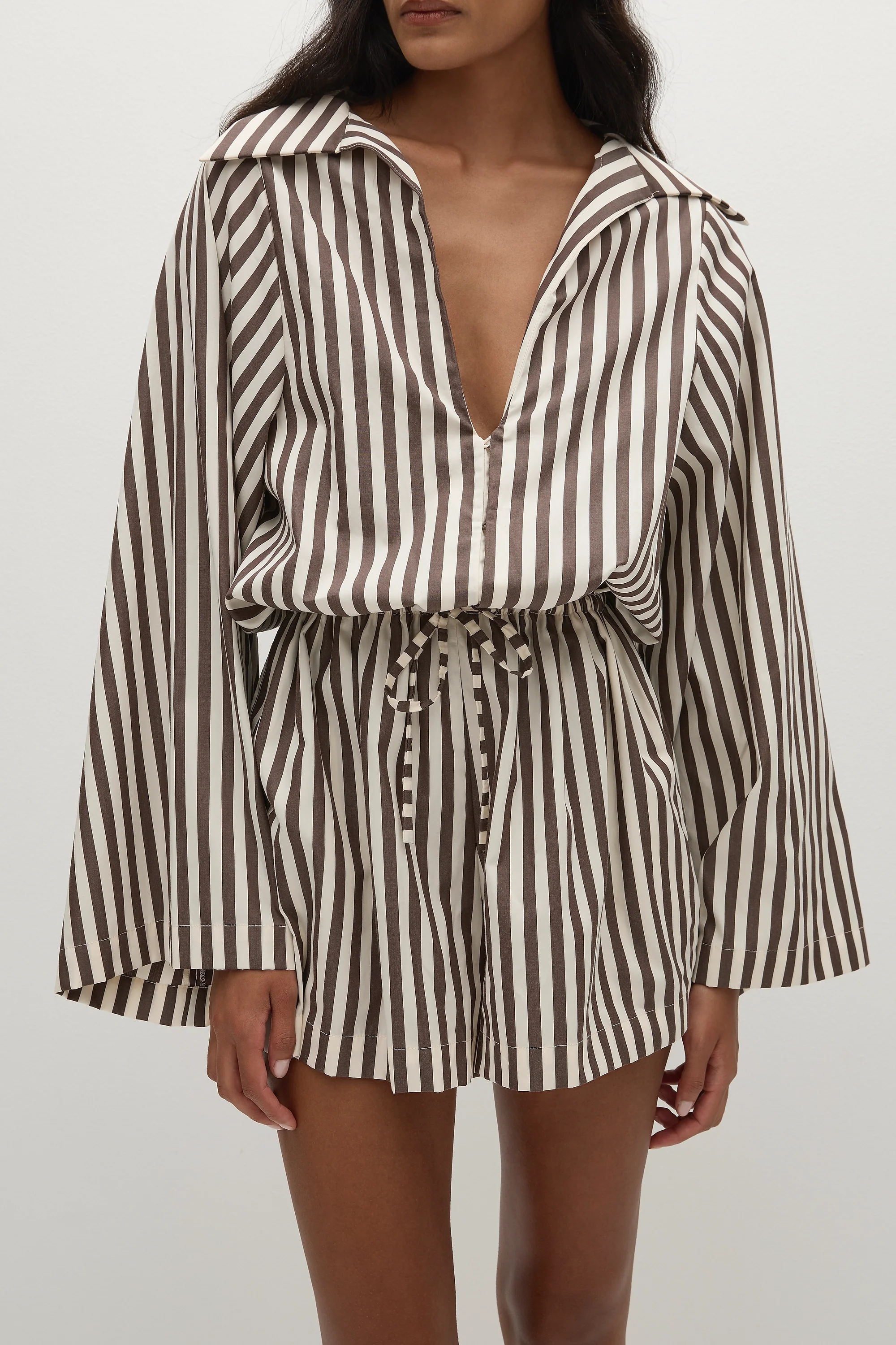 Aksel Playsuit Norway Stripe Espresso - Image 3