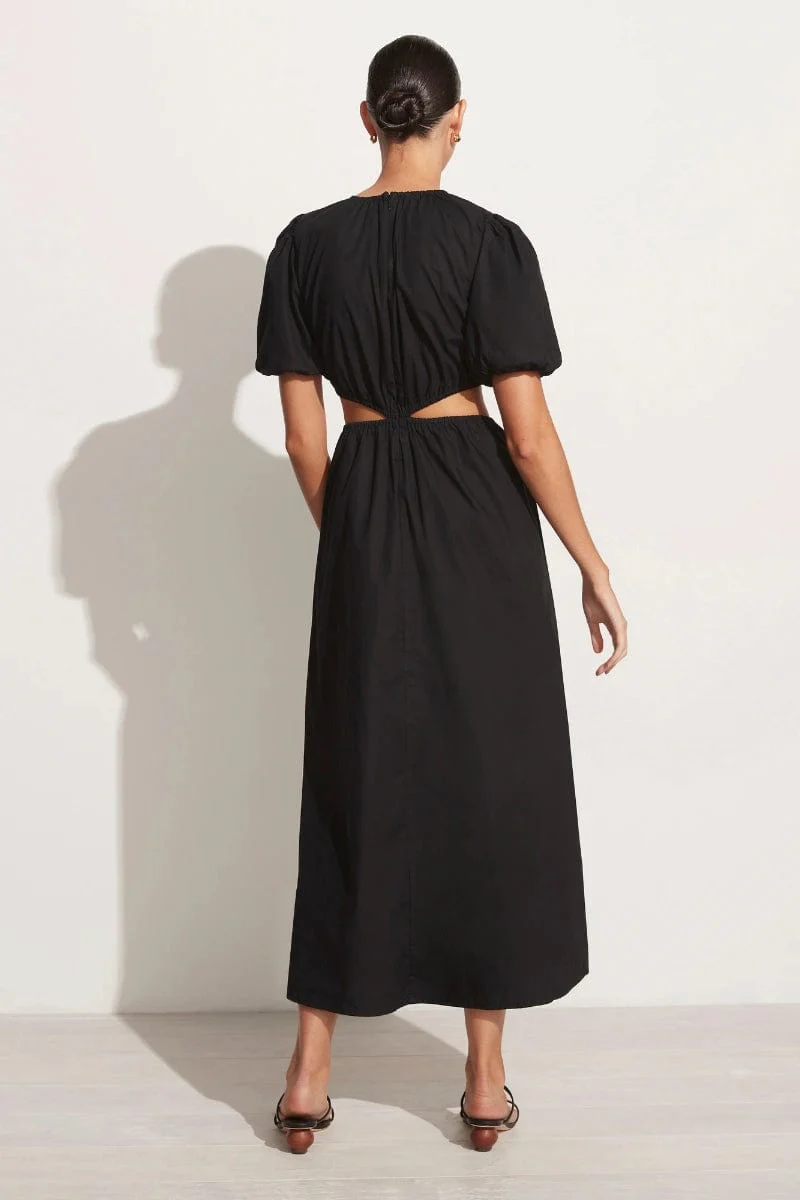 Alessandria Midi Dress Plain Black - Final Sale - Image 4