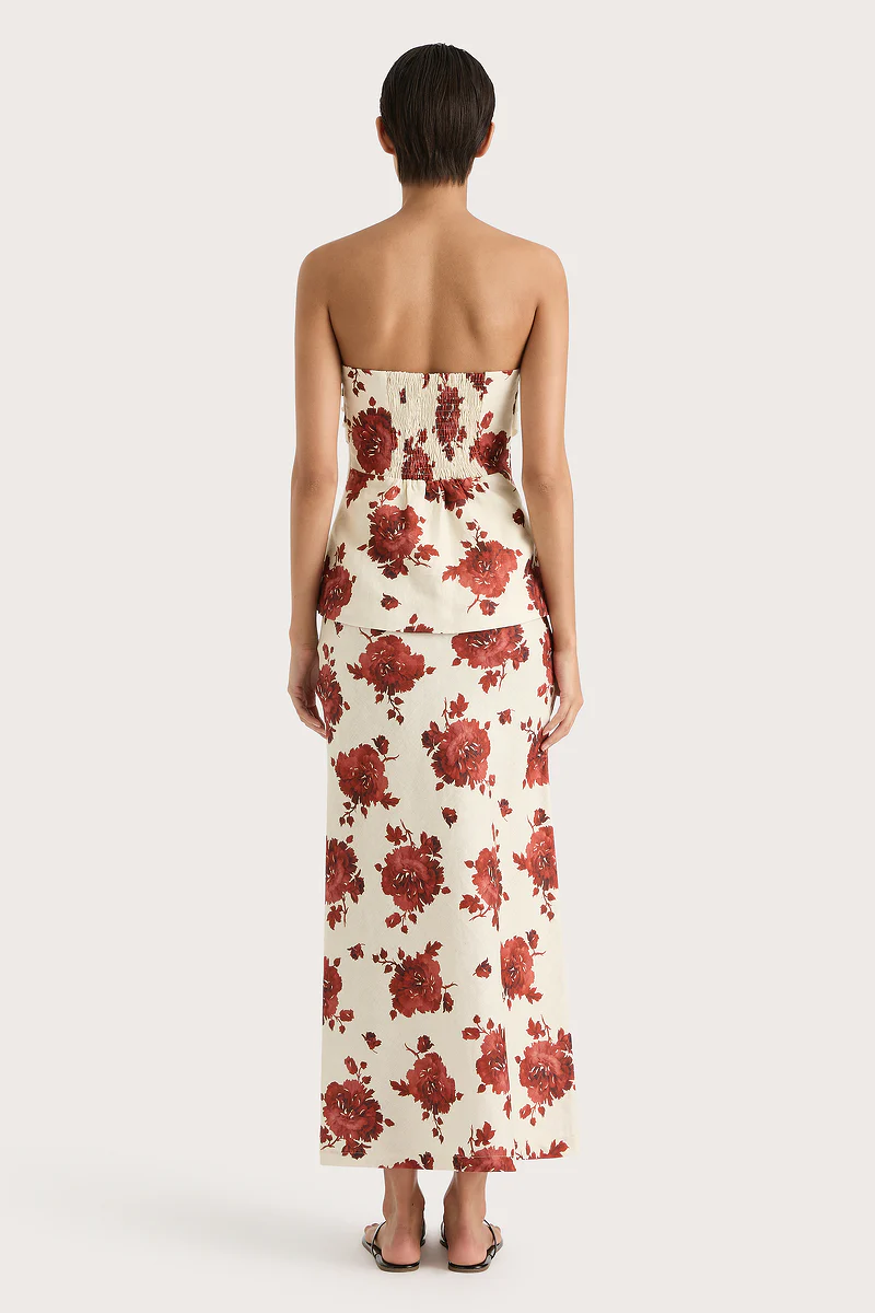 Alexa Top Cecile Floral Garnet - Final Sale - Image 4