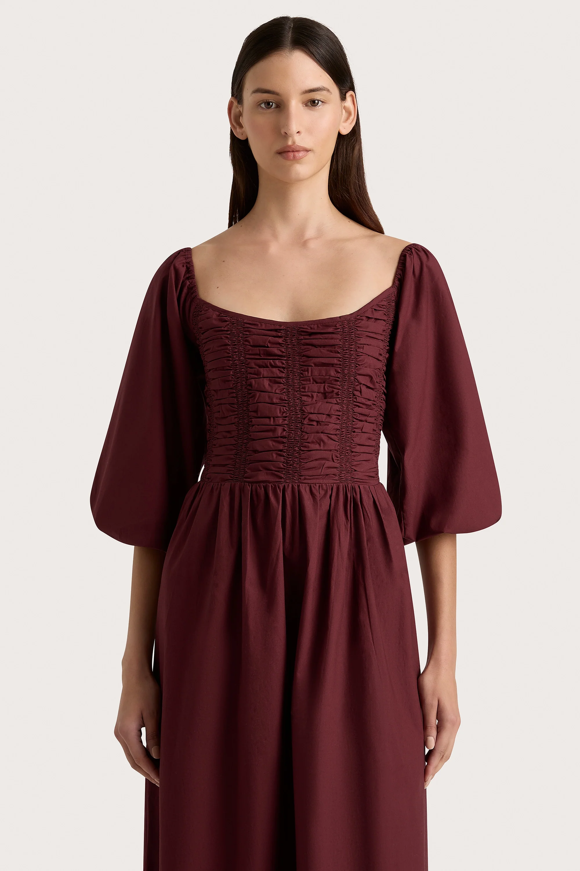 Alma Midi Dress Bordeaux - Final Sale - Image 2