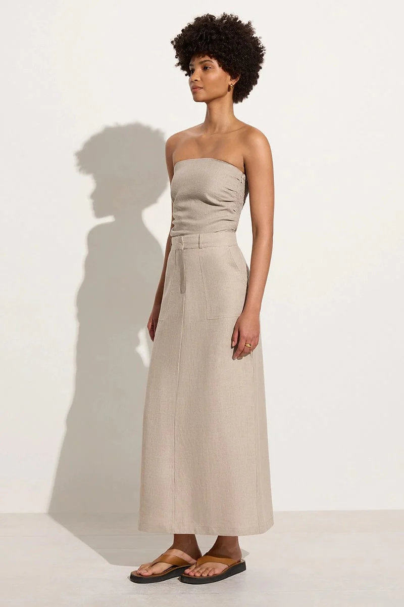 Amreli Maxi Skirt Natural - Final Sale - Image 3
