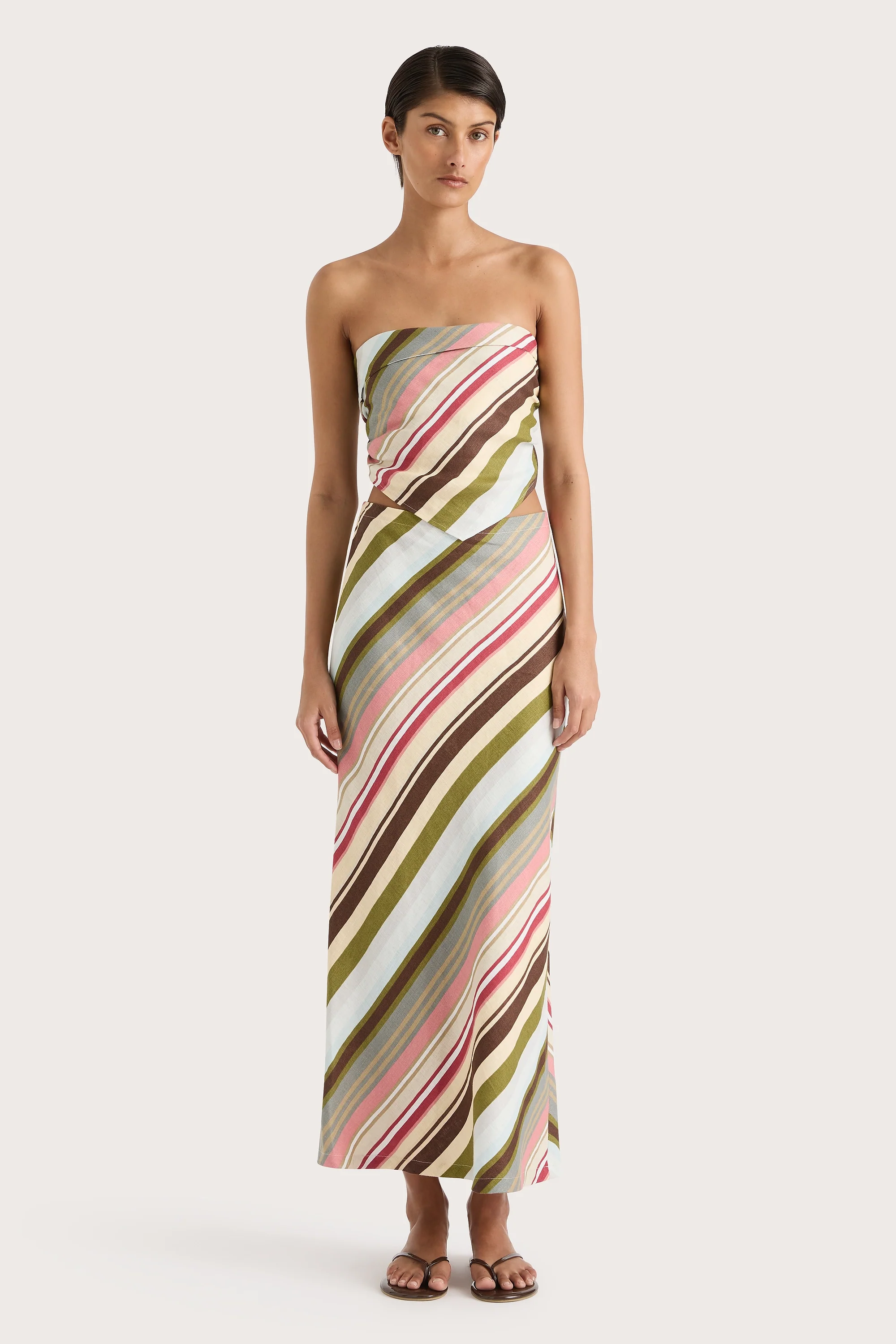 Antibes Strapless Top Meleu Stripe Multi - Final Sale - Image 3