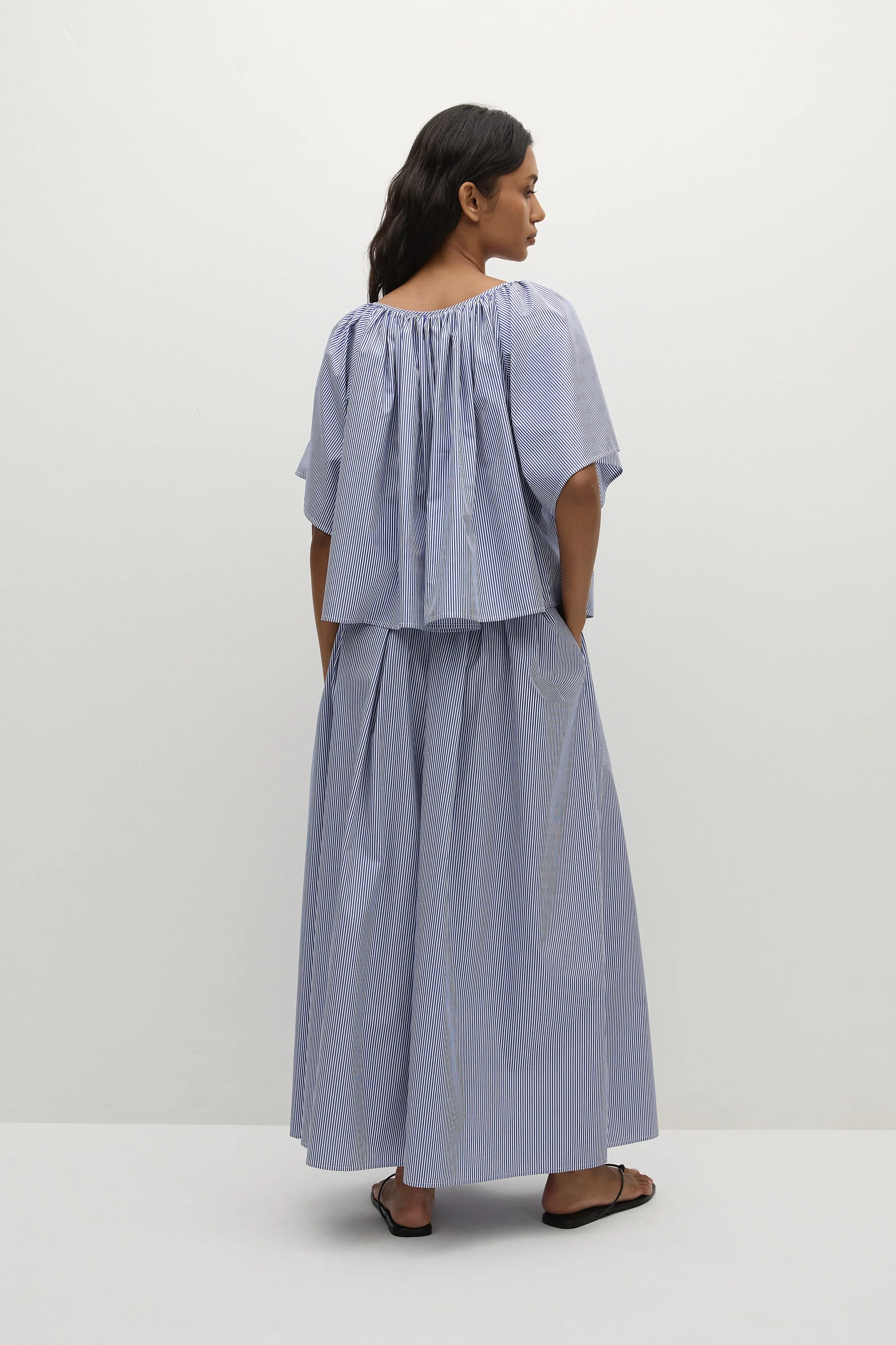Astrid Skirt Helle Stripe Vintage Navy - Image 6