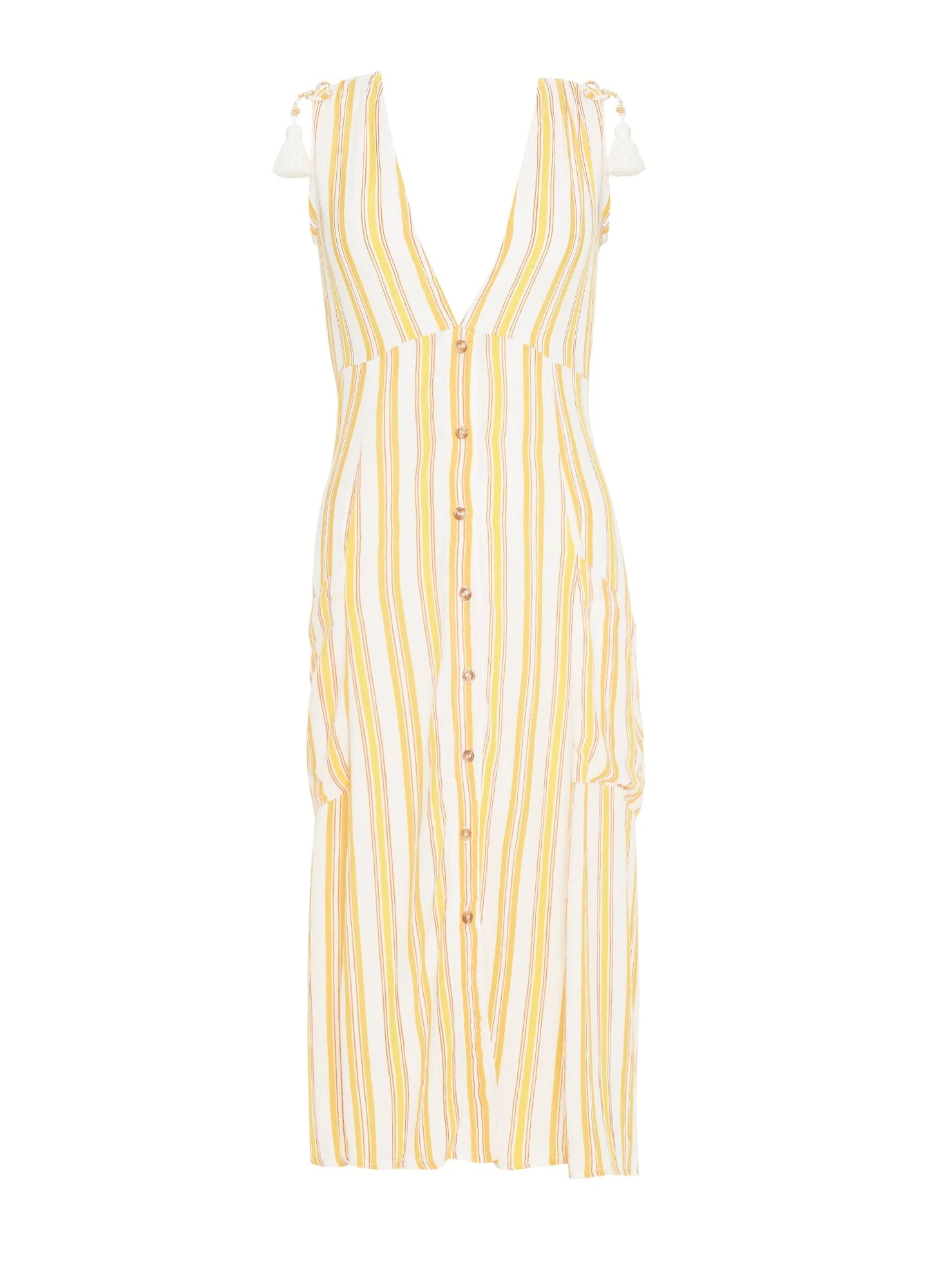 Azure Stripe Print Sun Claudia Midi Dress - Final Sale - Image 6