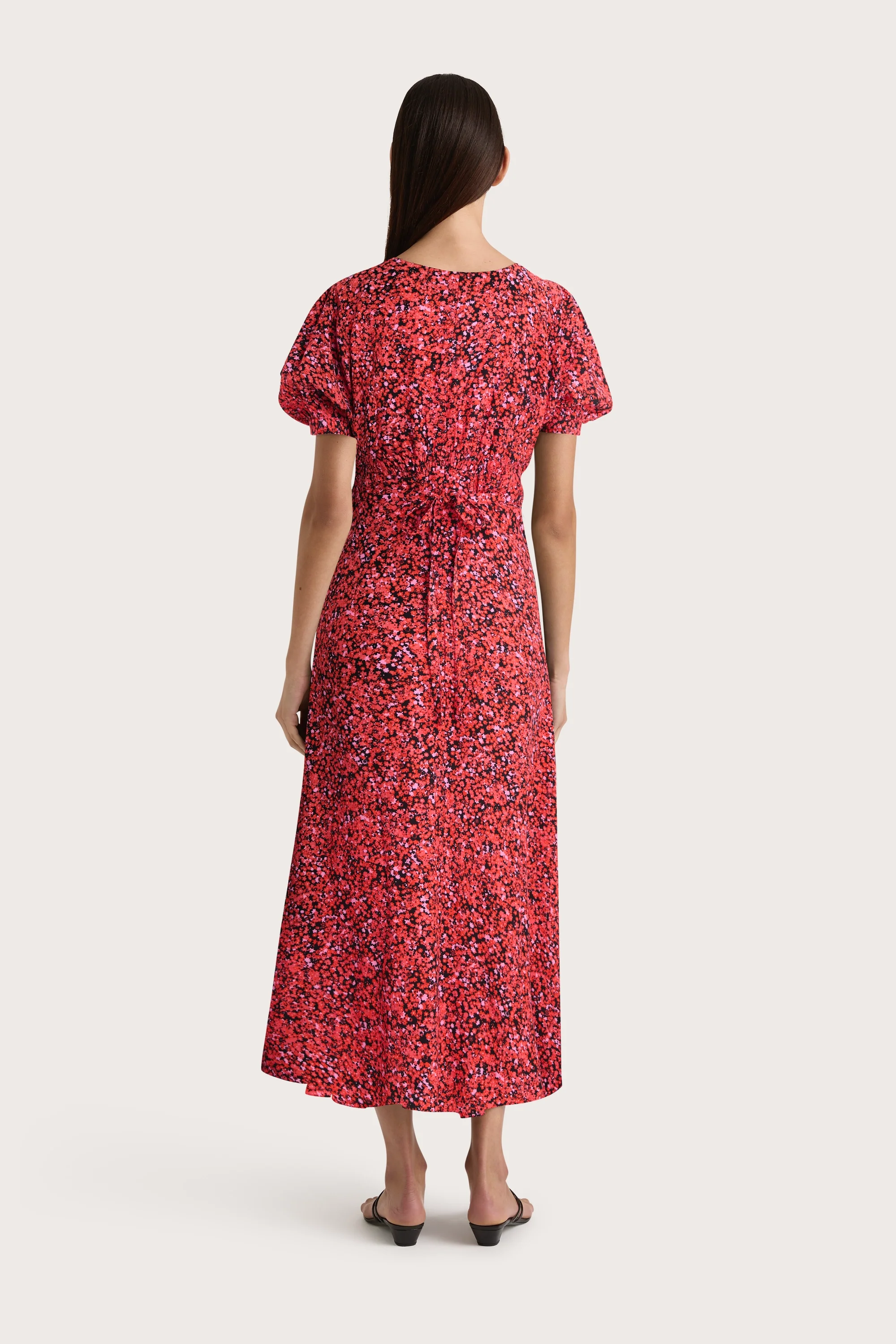 Bellavista Midi Dress Meander Micro Red - Final Sale - Image 4