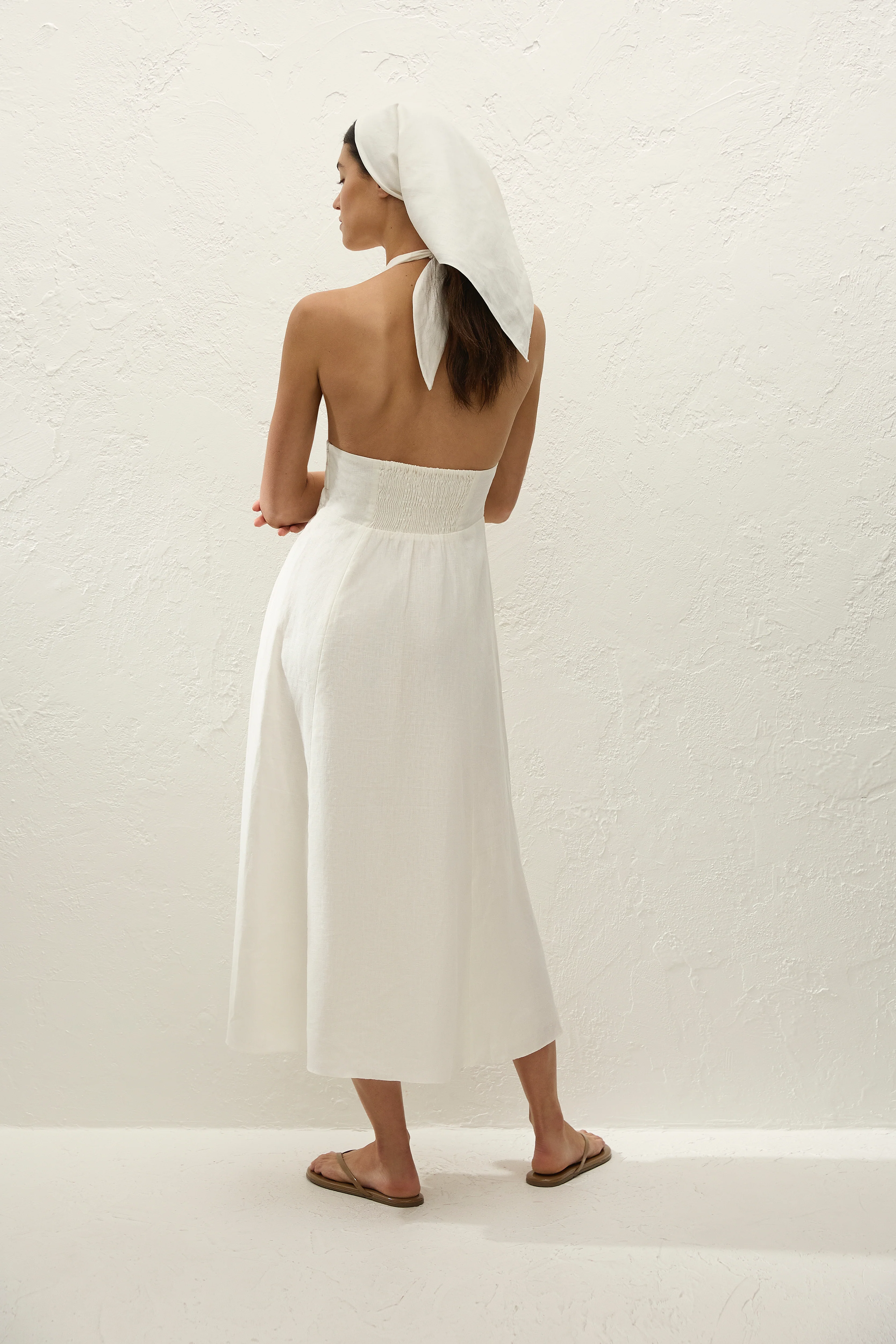 Bianca Midi Dress White - Image 5