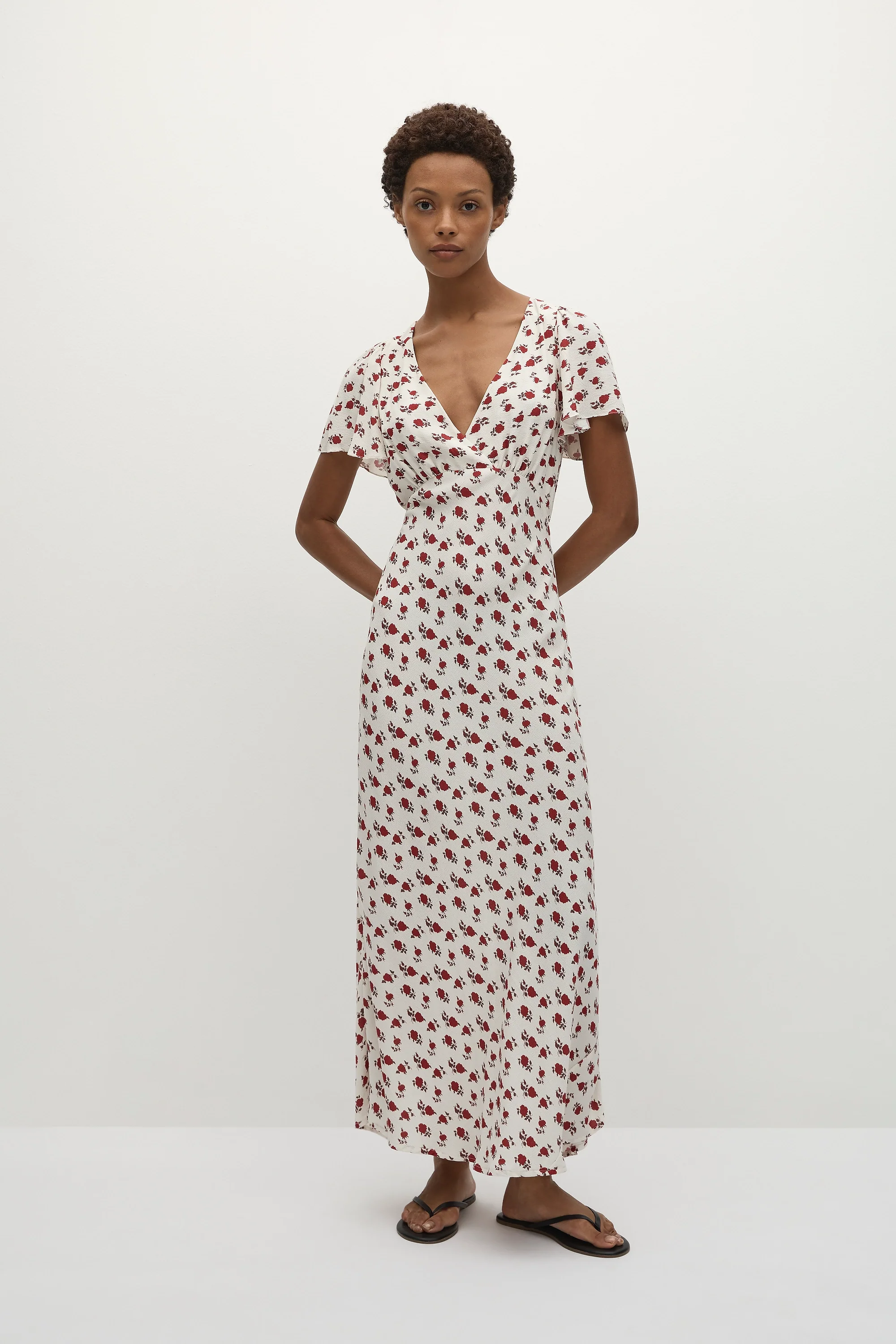 Boda Midi Dress Hazy Rose Deep Red - Final Sale