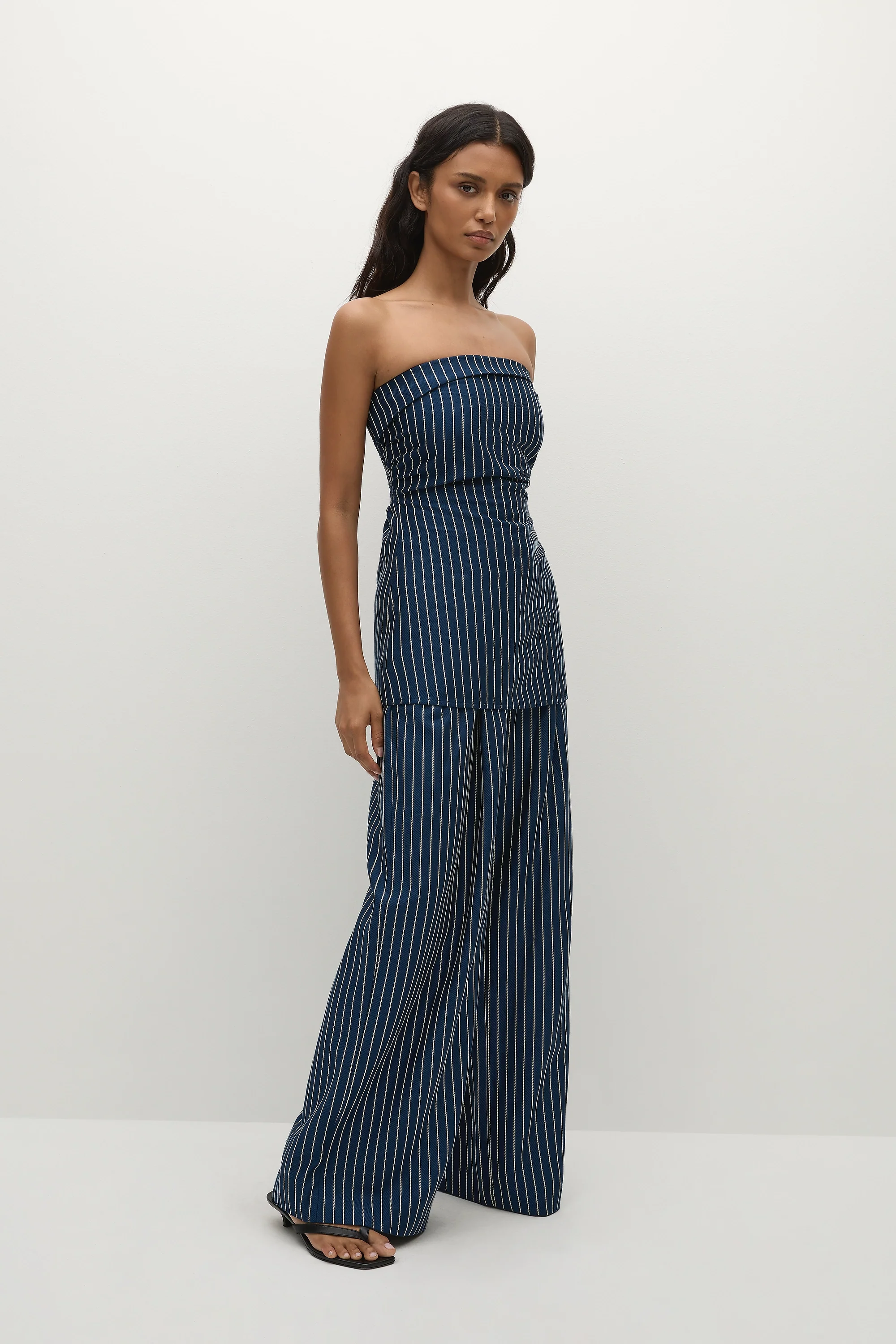 Britta Top Chevron Stripe Vintage Navy - Final Sale - Image 4
