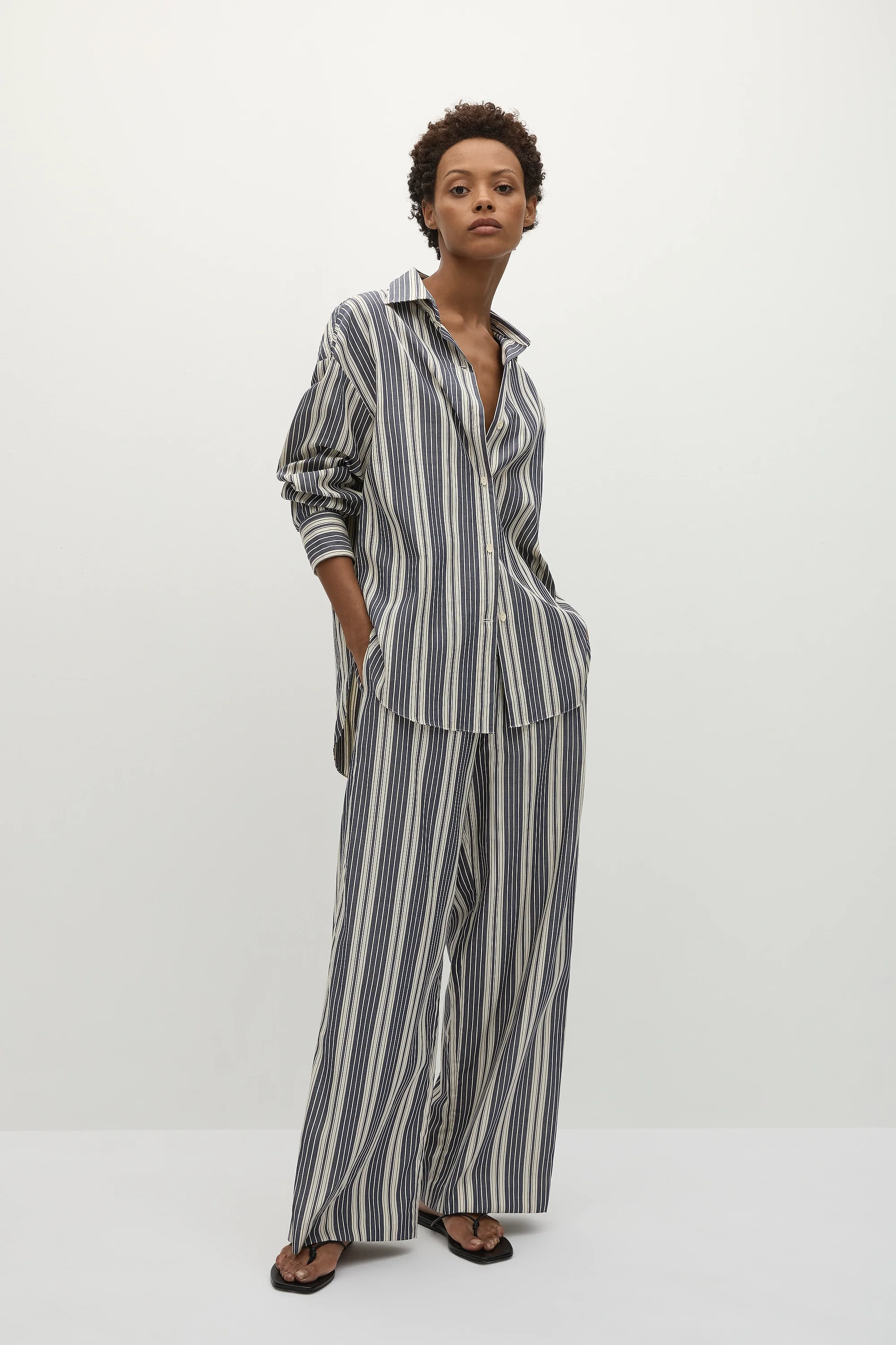 Capri Shirt Antique Navy Stripe - Final Sale - Image 4