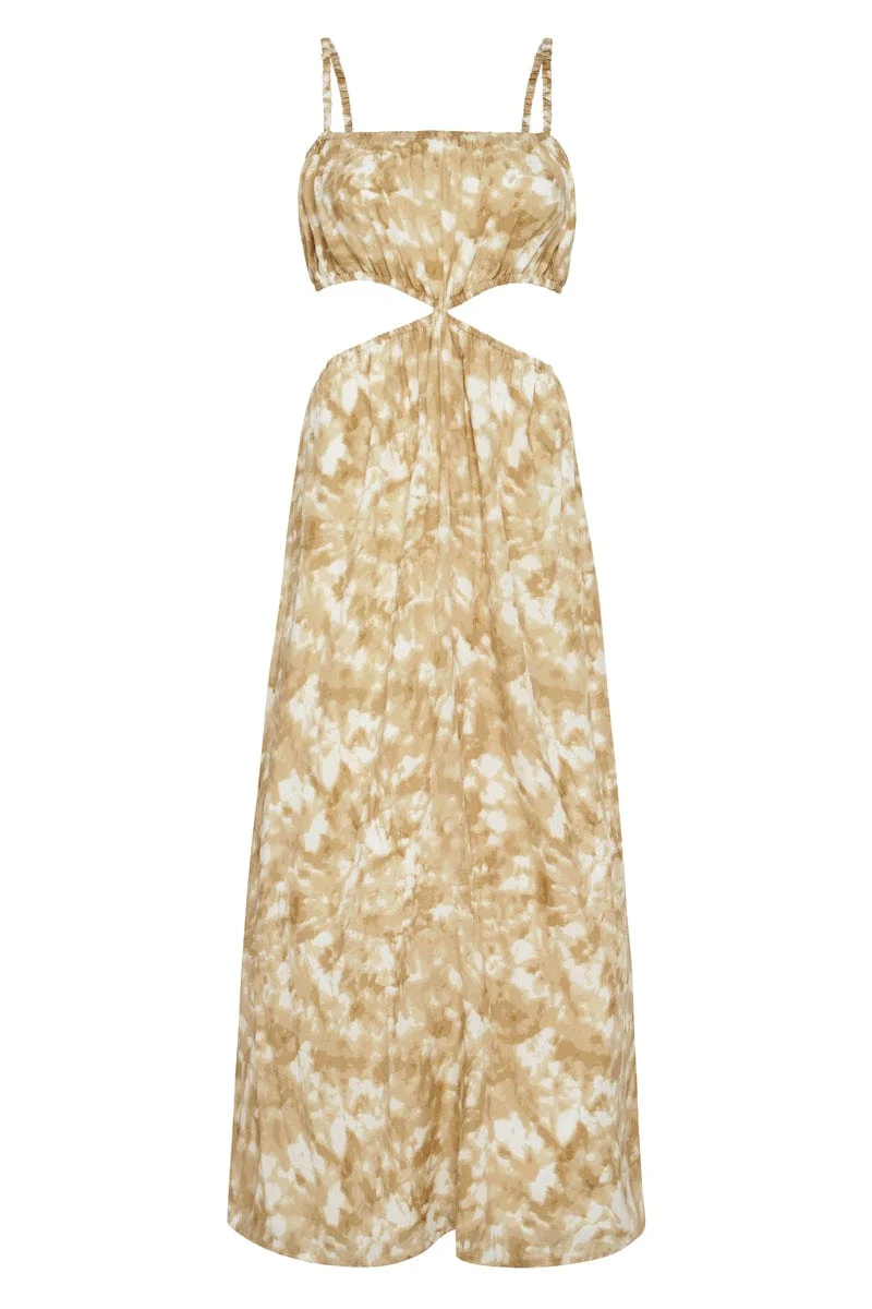 Celina Midi Dress Roos Tie Dye Stone - Final Sale - Image 5