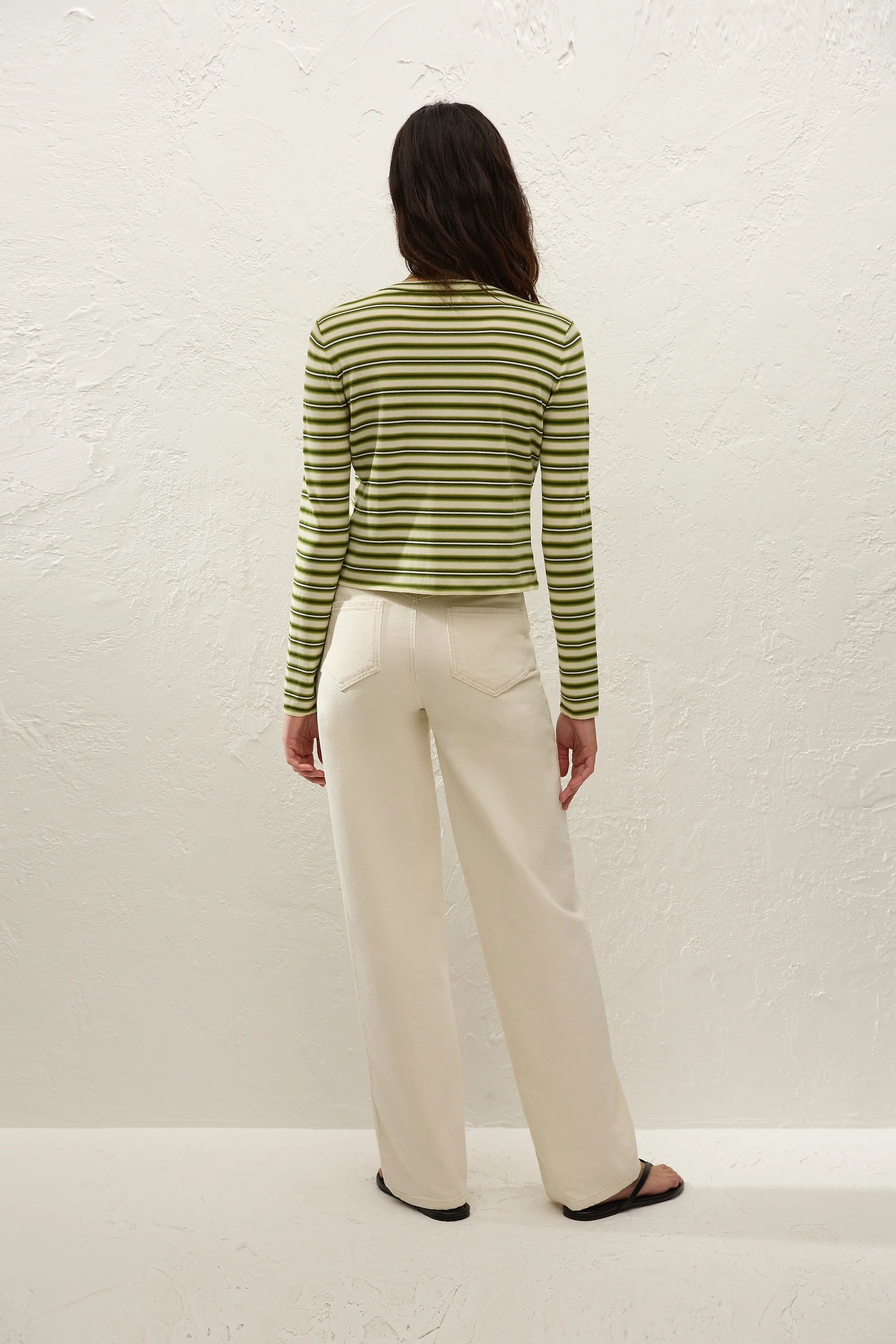 Cinta Cardigan Ombre Stripe Micro Juniper - Image 9