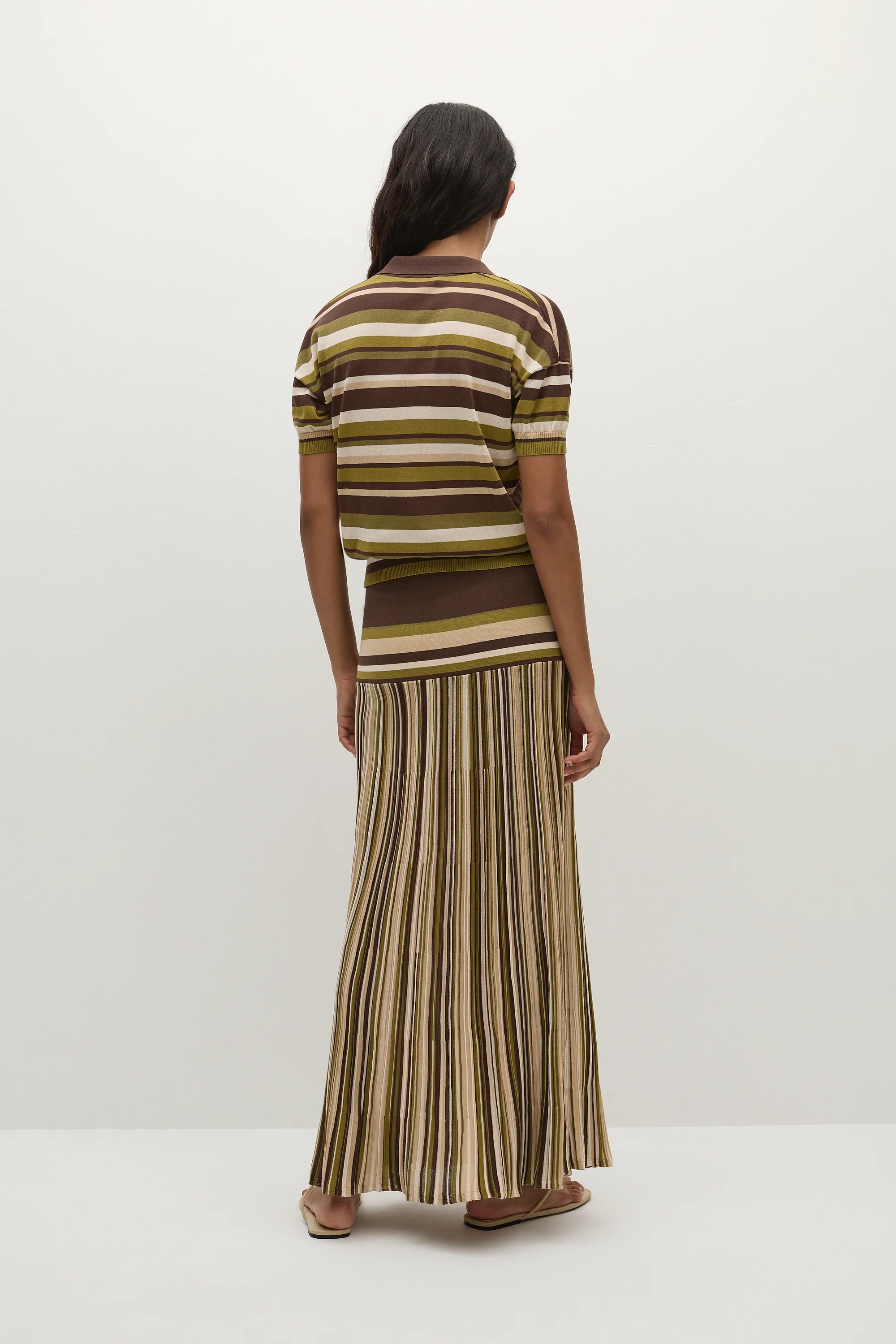 Citara Skirt Espresso Pine Stripe - Final Sale - Image 5