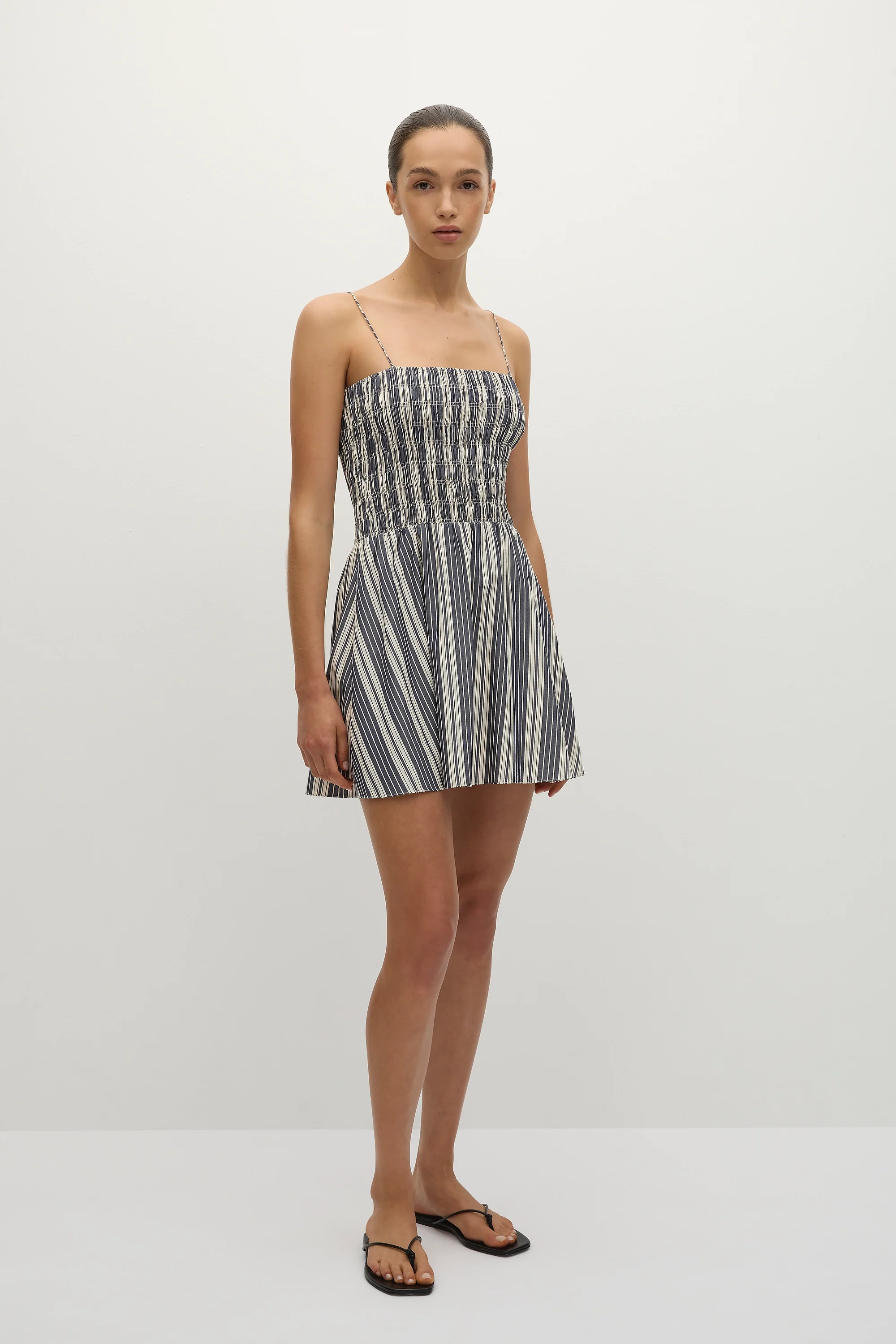 Corah Mini Dress Antique Navy Stripe - Final Sale - Image 3