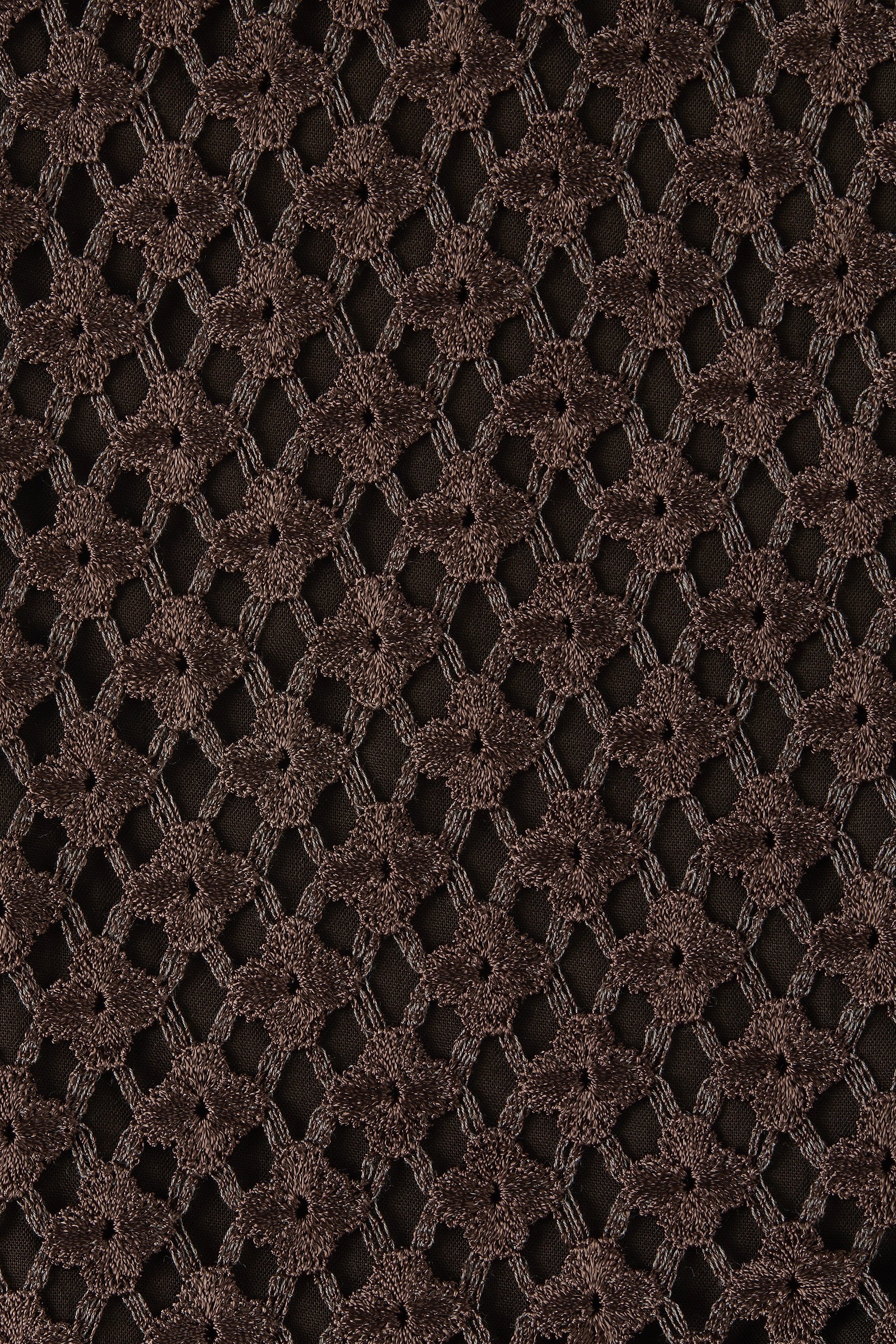 Cyrene Mini Dress Floral Lace Brown - Final Sale - Image 6