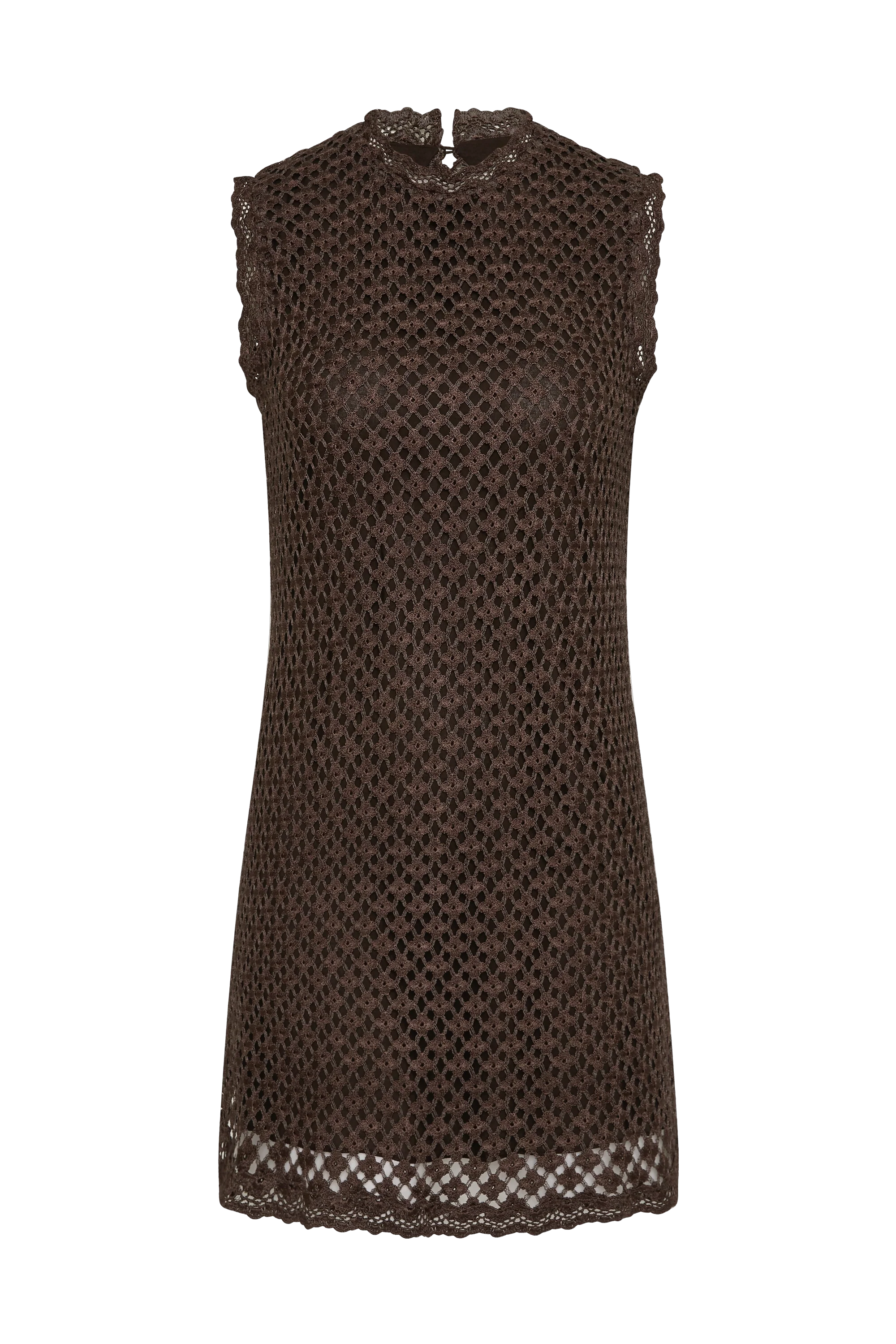 Cyrene Mini Dress Floral Lace Brown - Final Sale - Image 7