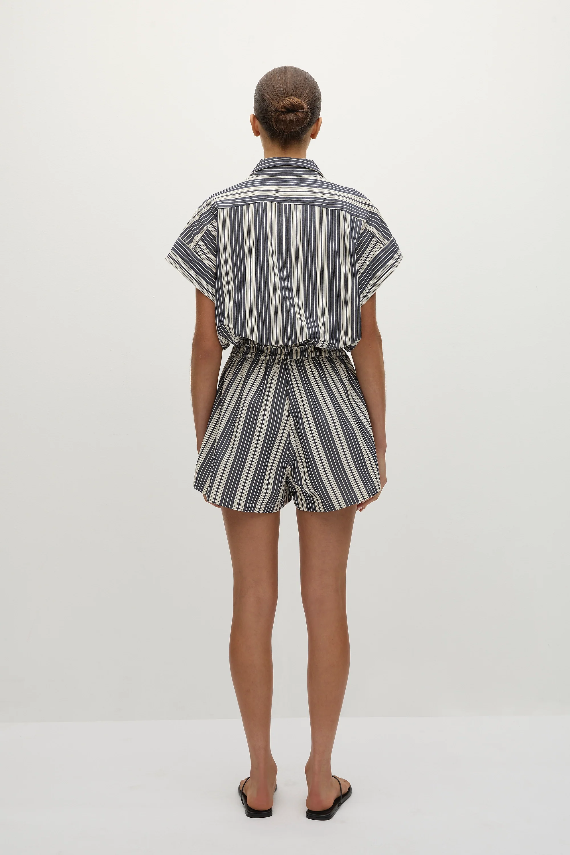 Cyrene Playsuit Antique Navy Stripe - Final Sale - Image 4