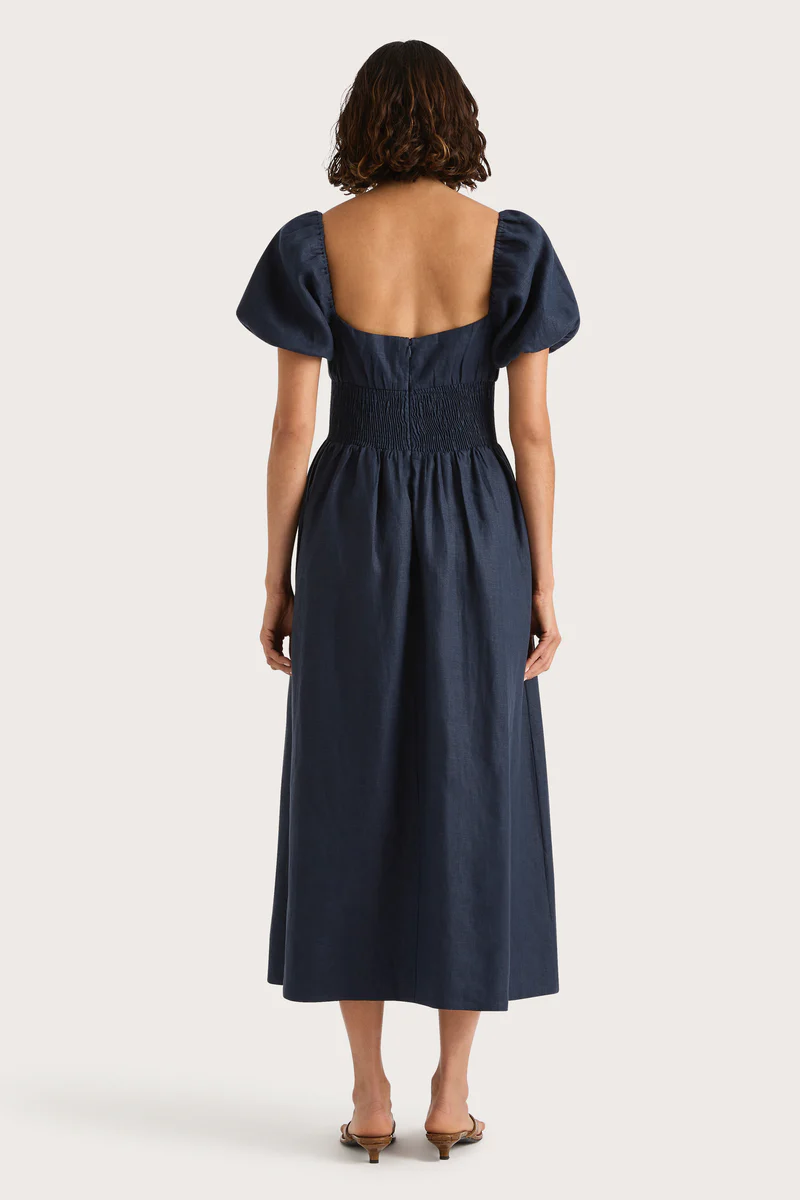 Dalia Midi Dress Navy - Final Sale - Image 3