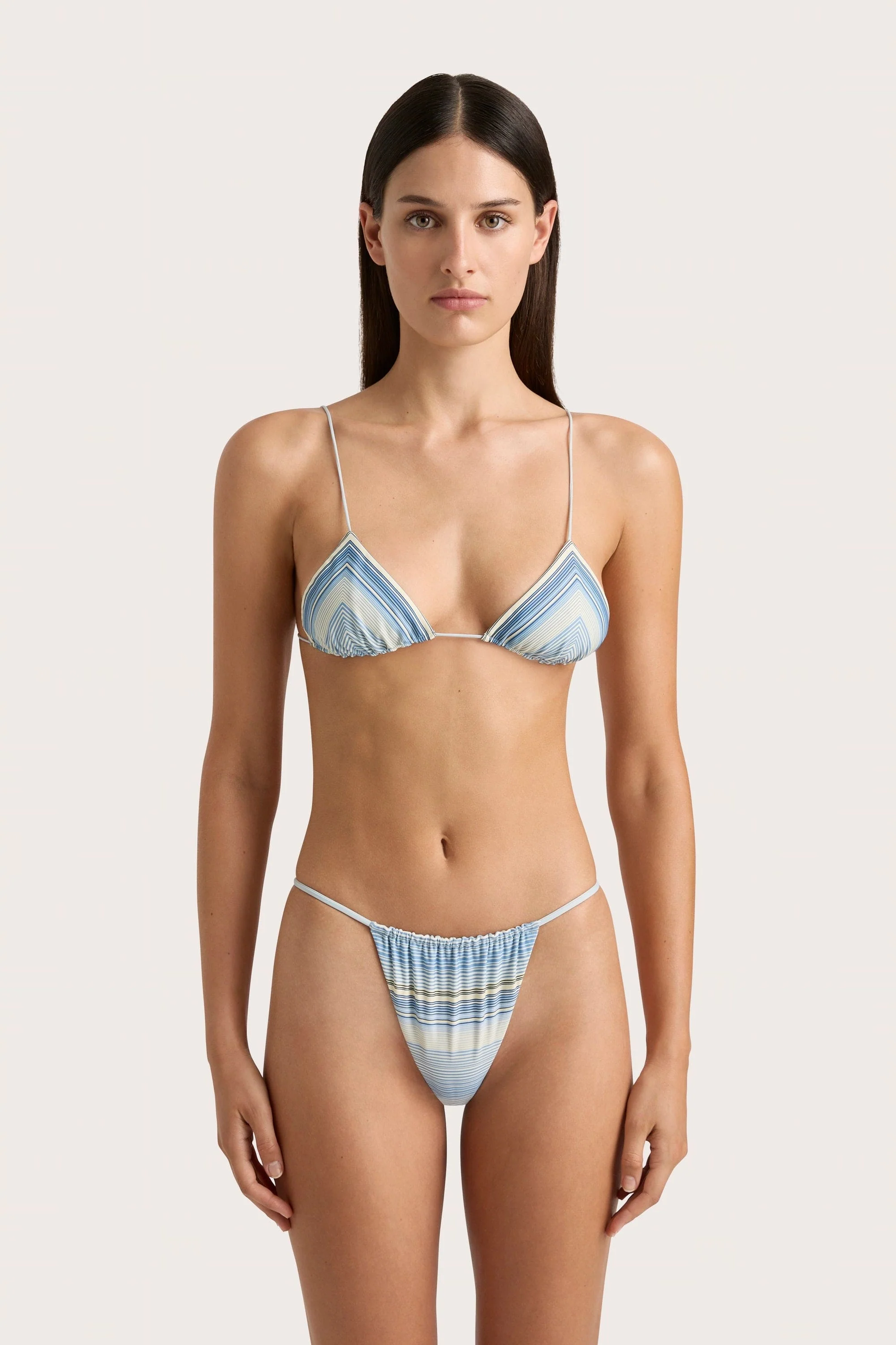 Elea Bikini Top Futura Stripe Sky Blue - Final Sale - Image 2