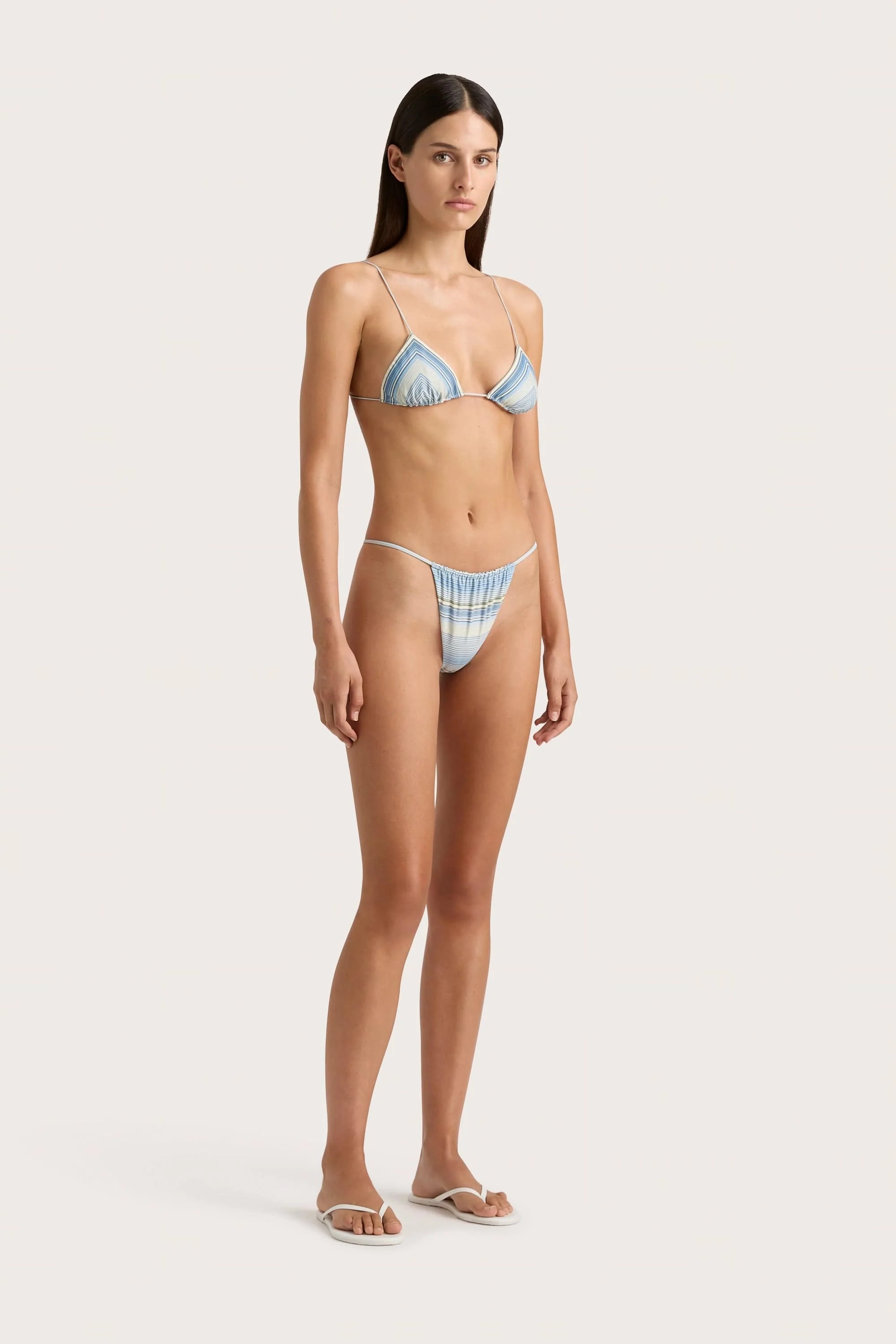 Elea Bikini Top Futura Stripe Sky Blue - Final Sale - Image 3