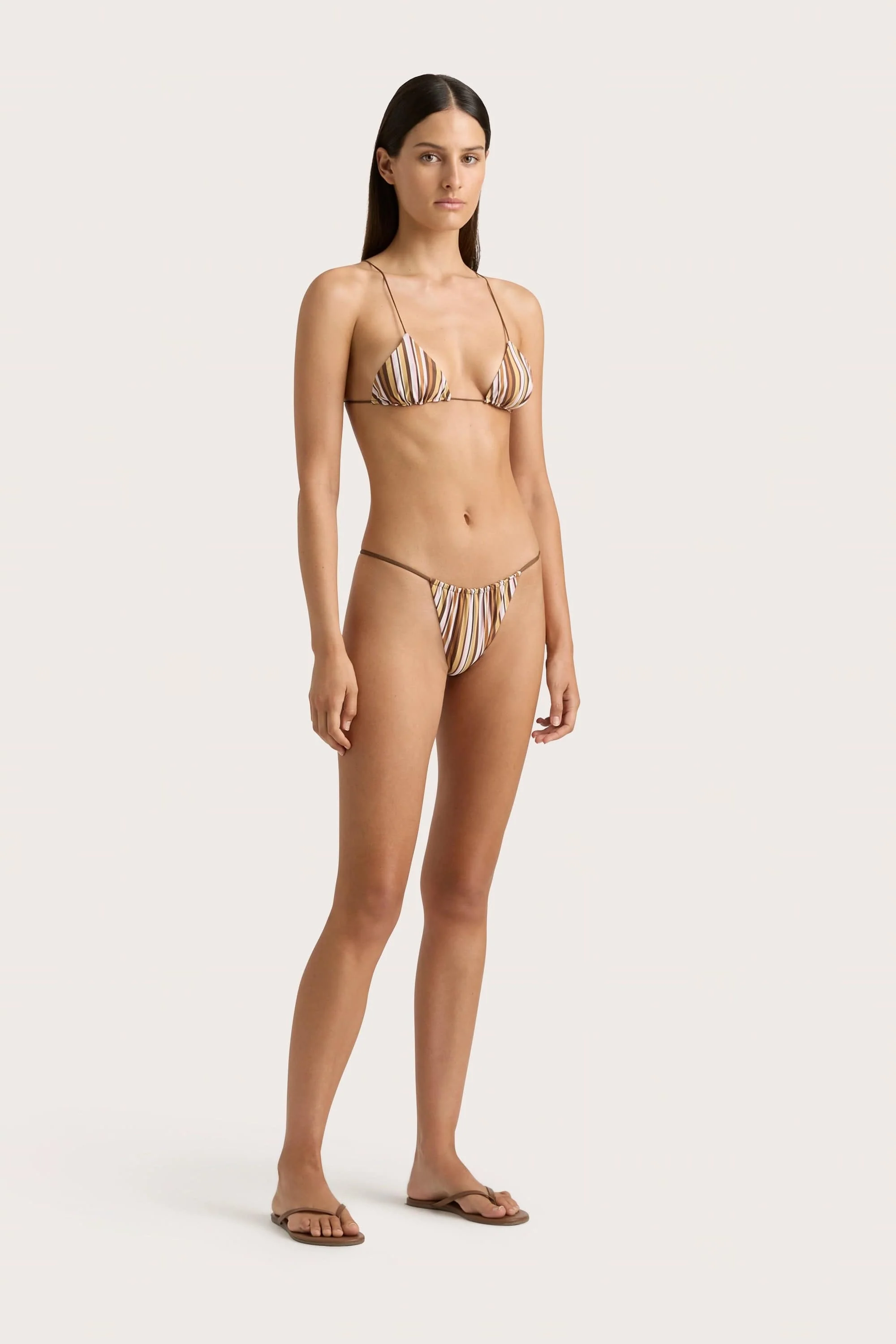 Elea Bikini Top Terracotta Stripe - Final Sale - Image 3