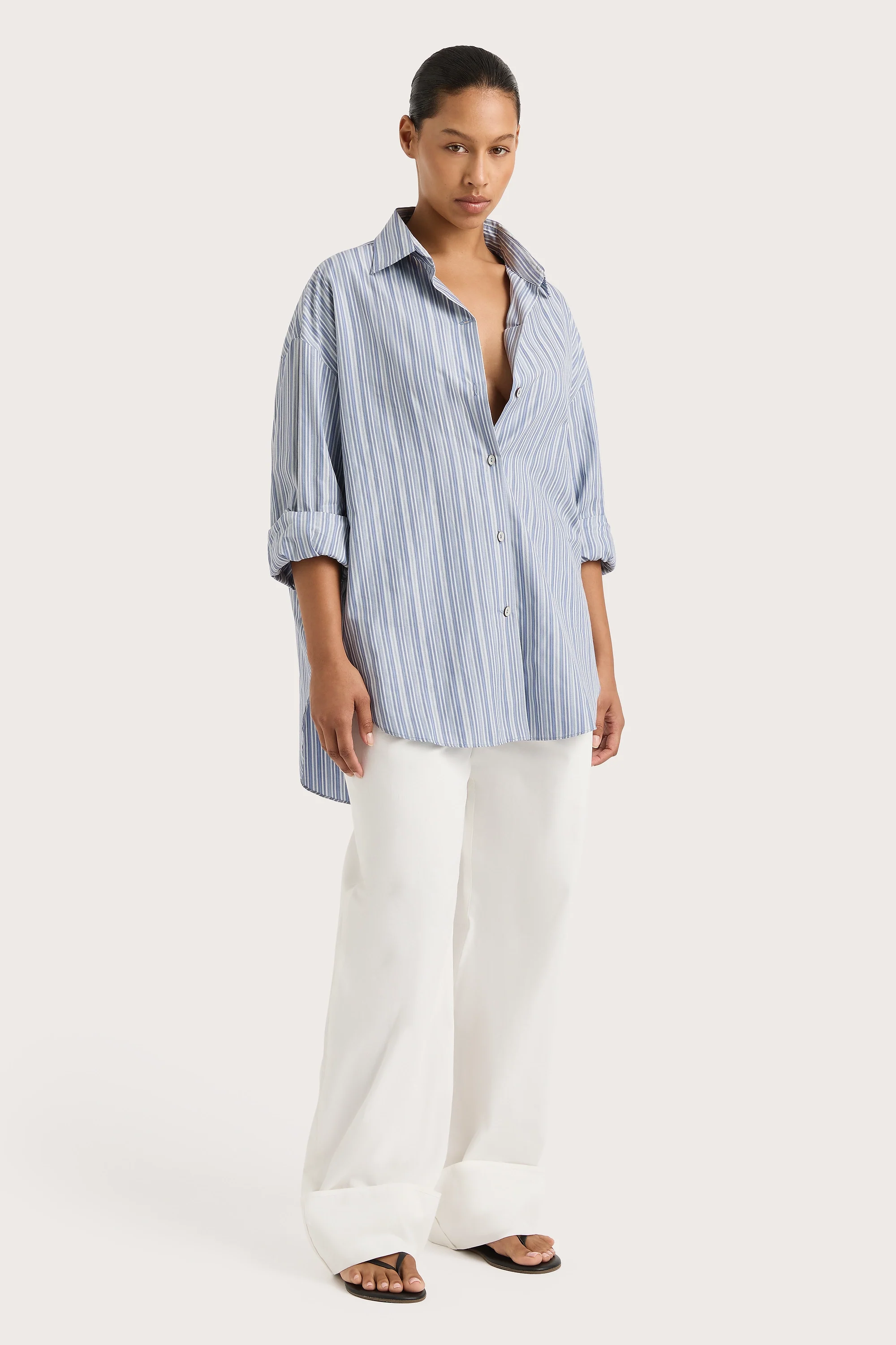 En Vau Shirt Blue Stripe - Final Sale - Image 3