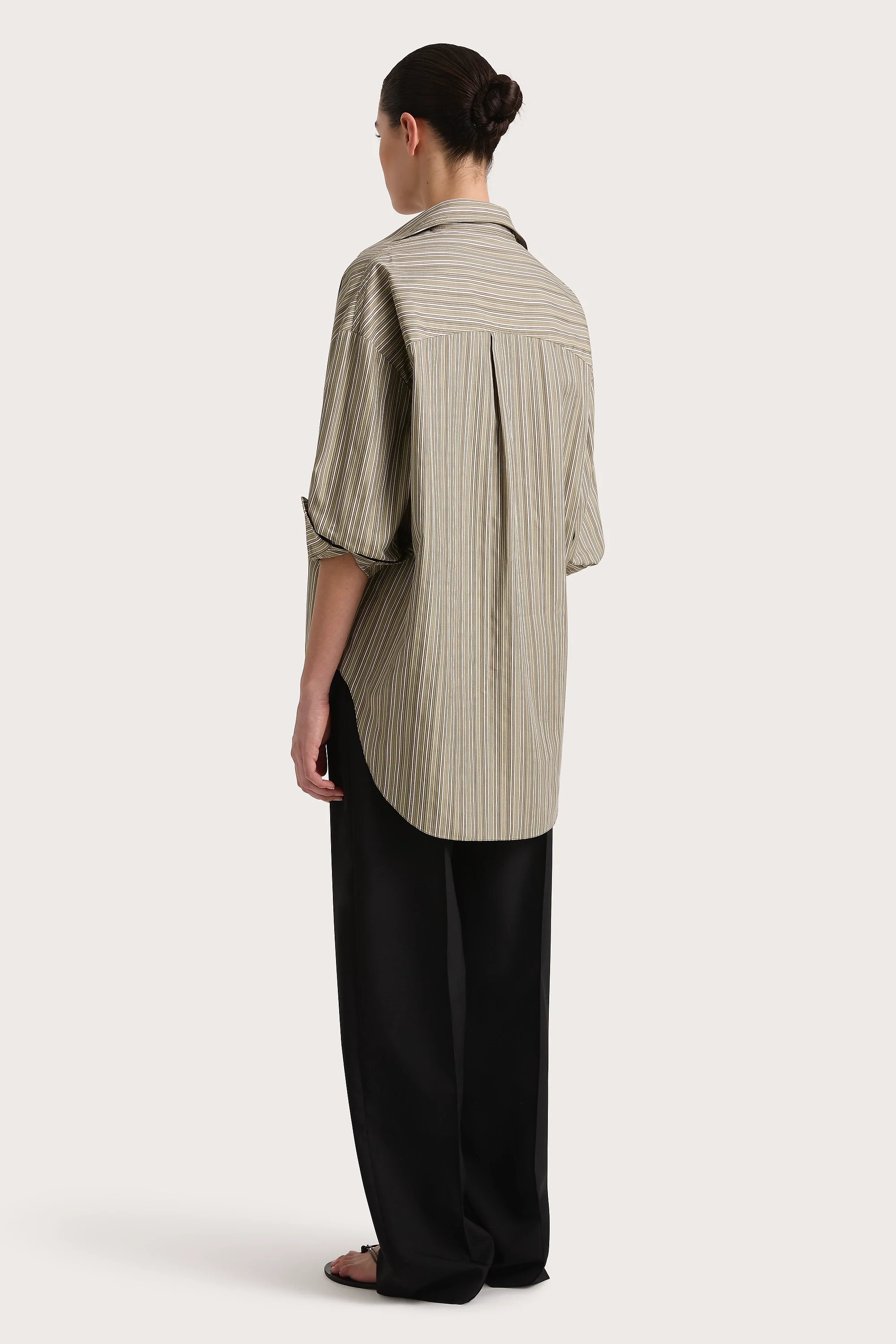 En Vau Shirt Khaki Stripe - Final Sale - Image 4
