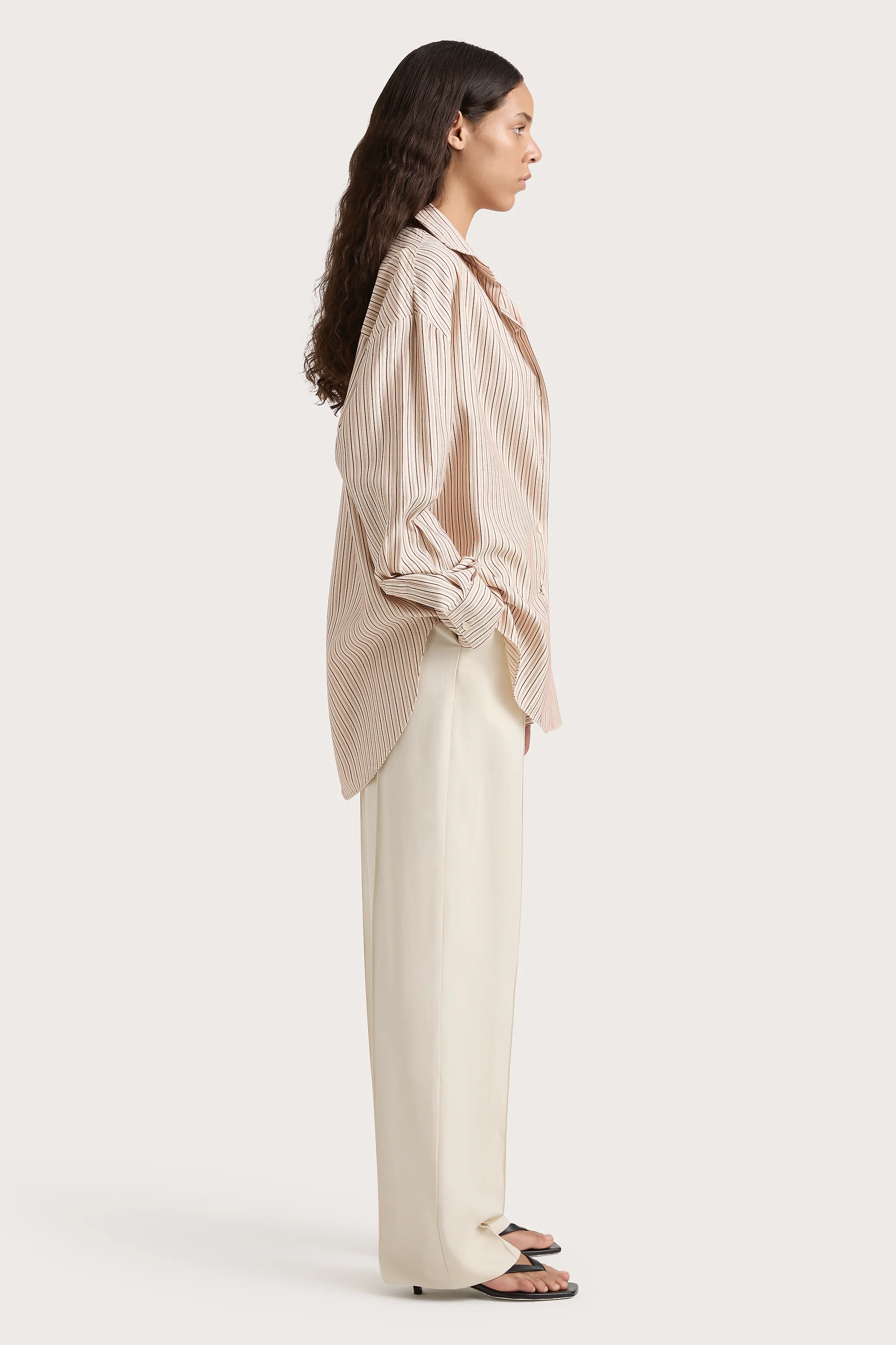 En Vau Shirt Pinstripe Garnet Blush - Final Sale - Image 4