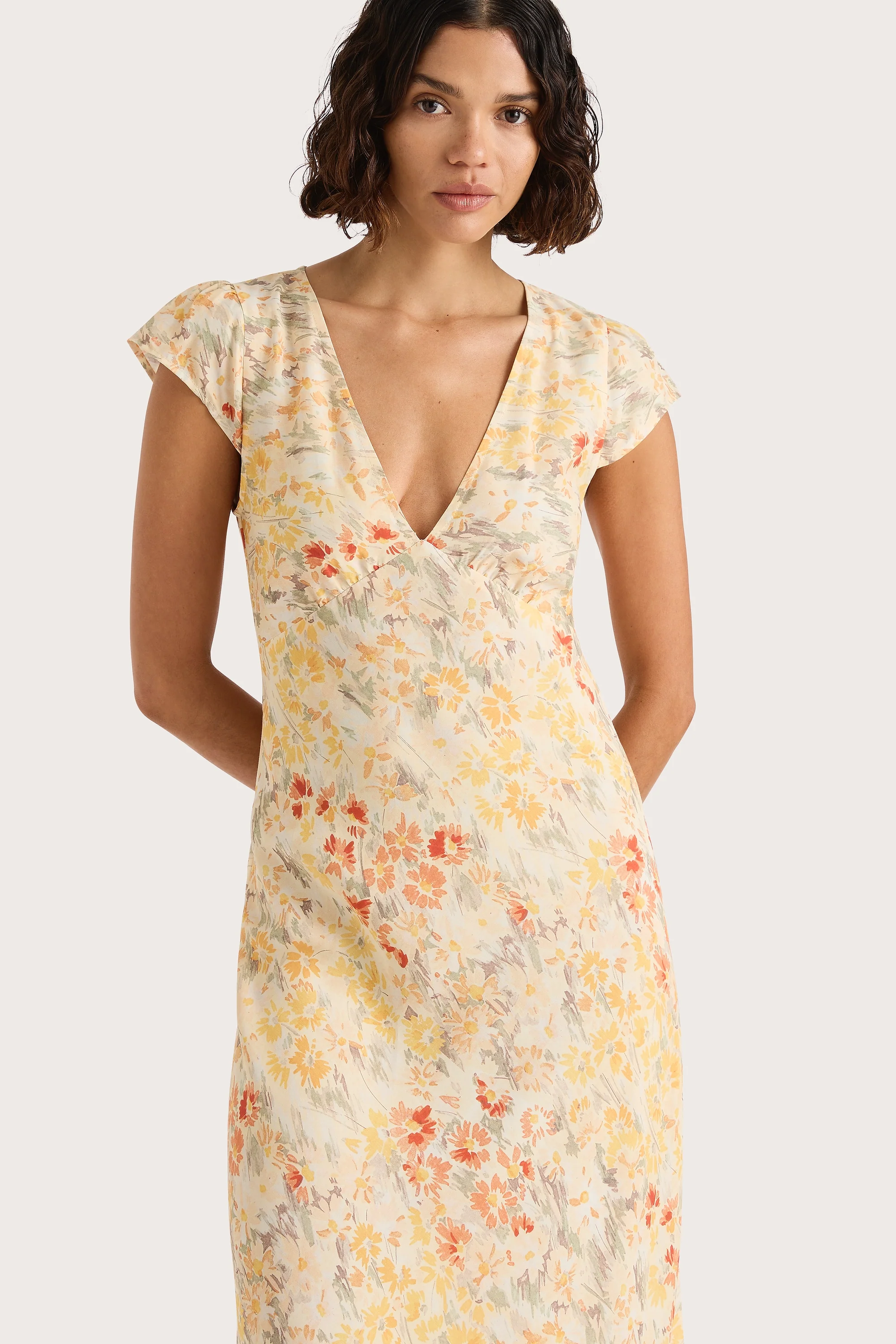 Esson Midi Dress Adeline Floral Yellow - Final Sale - Image 2
