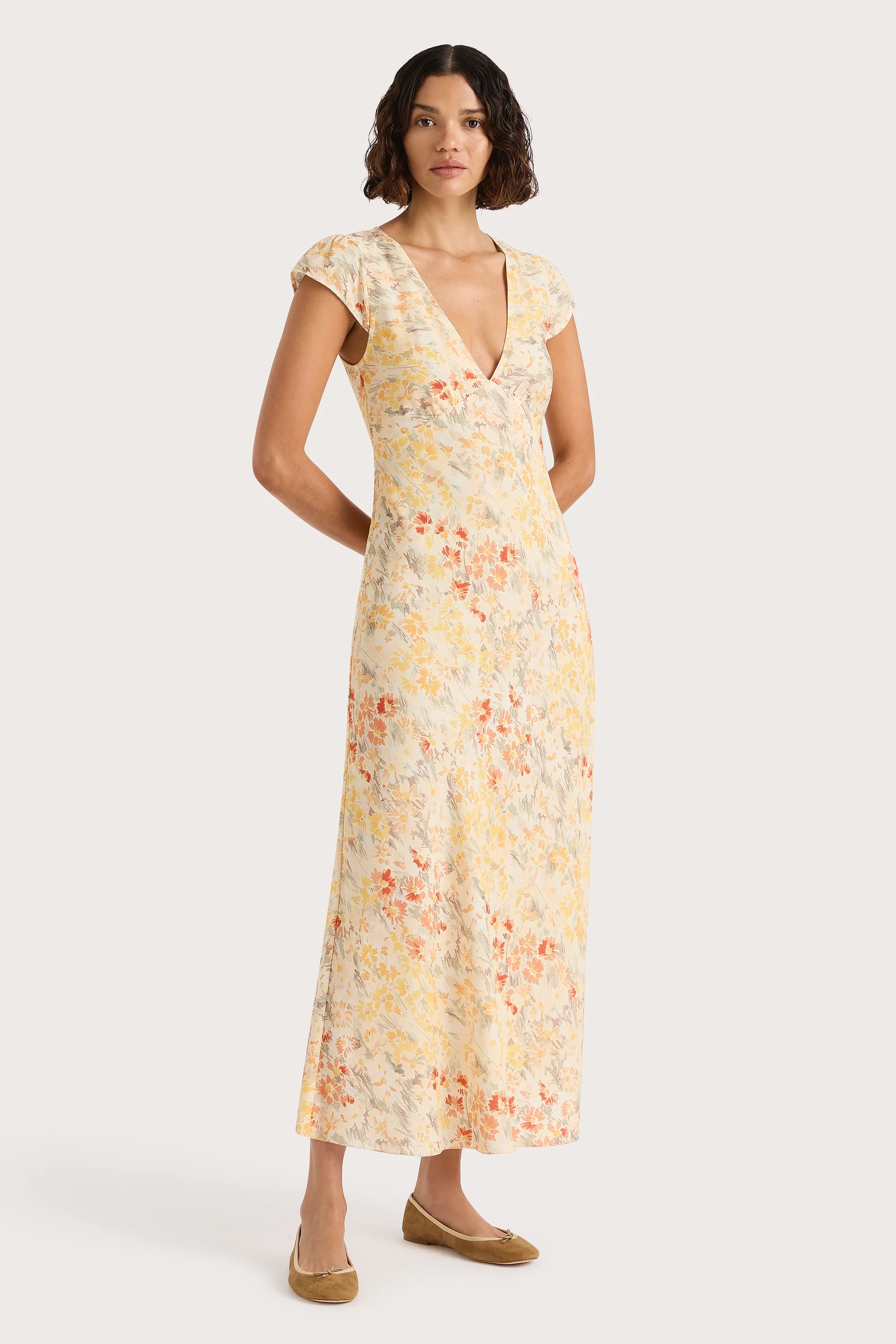 Esson Midi Dress Adeline Floral Yellow - Final Sale - Image 3