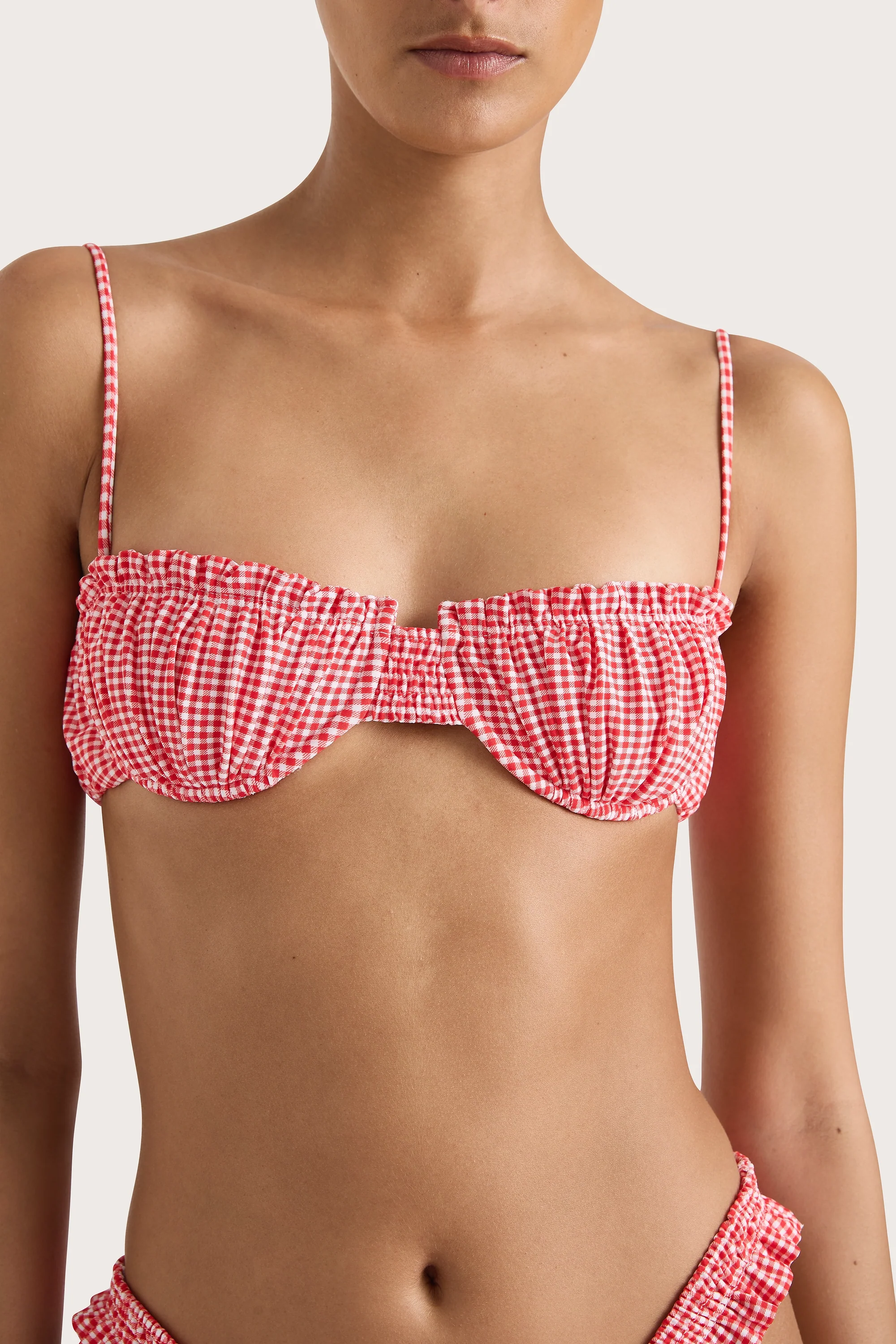 Esterel Bikini Top Gingham Red - Final Sale - Image 3