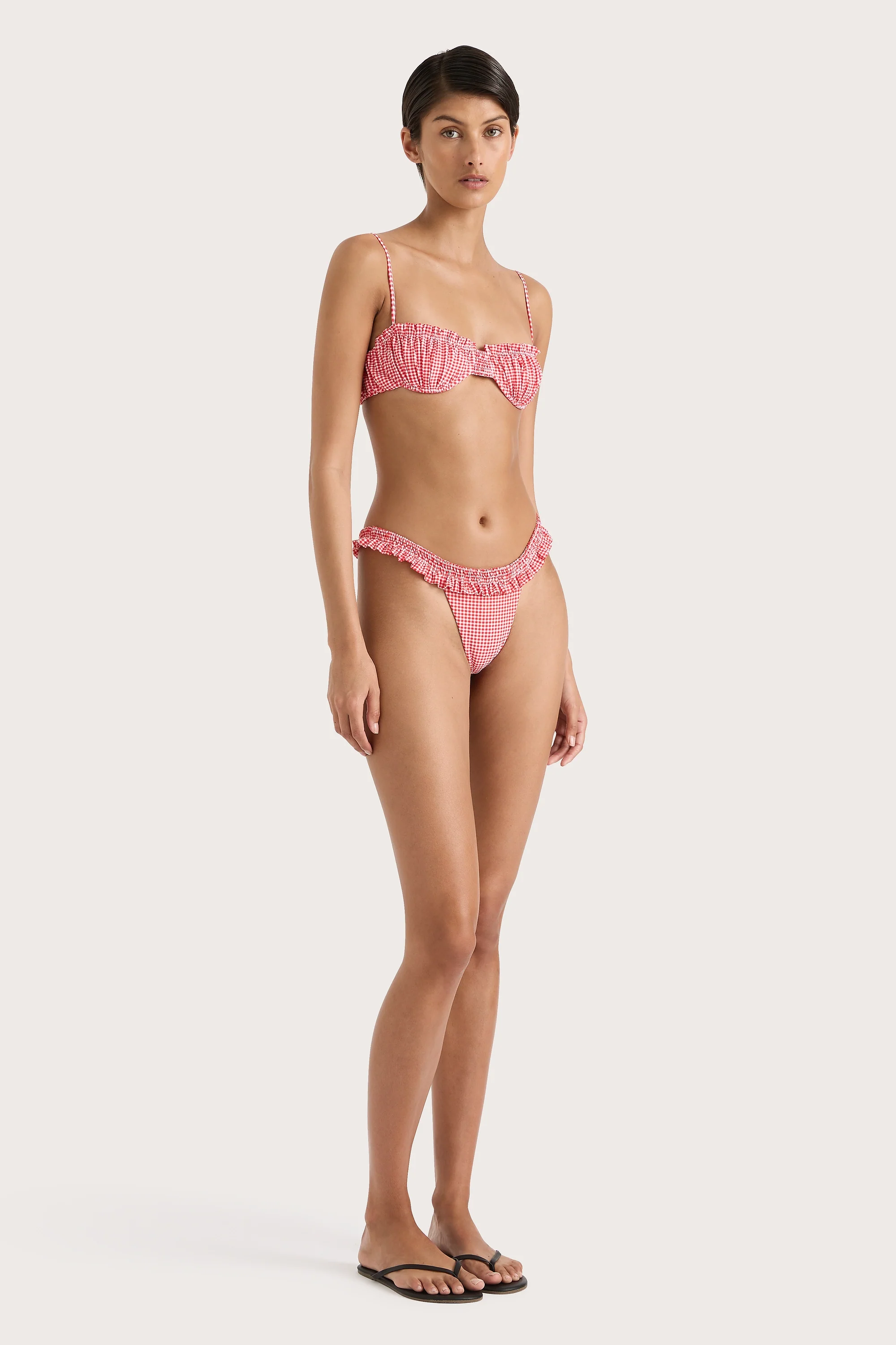 Esterel Bikini Top Gingham Red - Final Sale - Image 4
