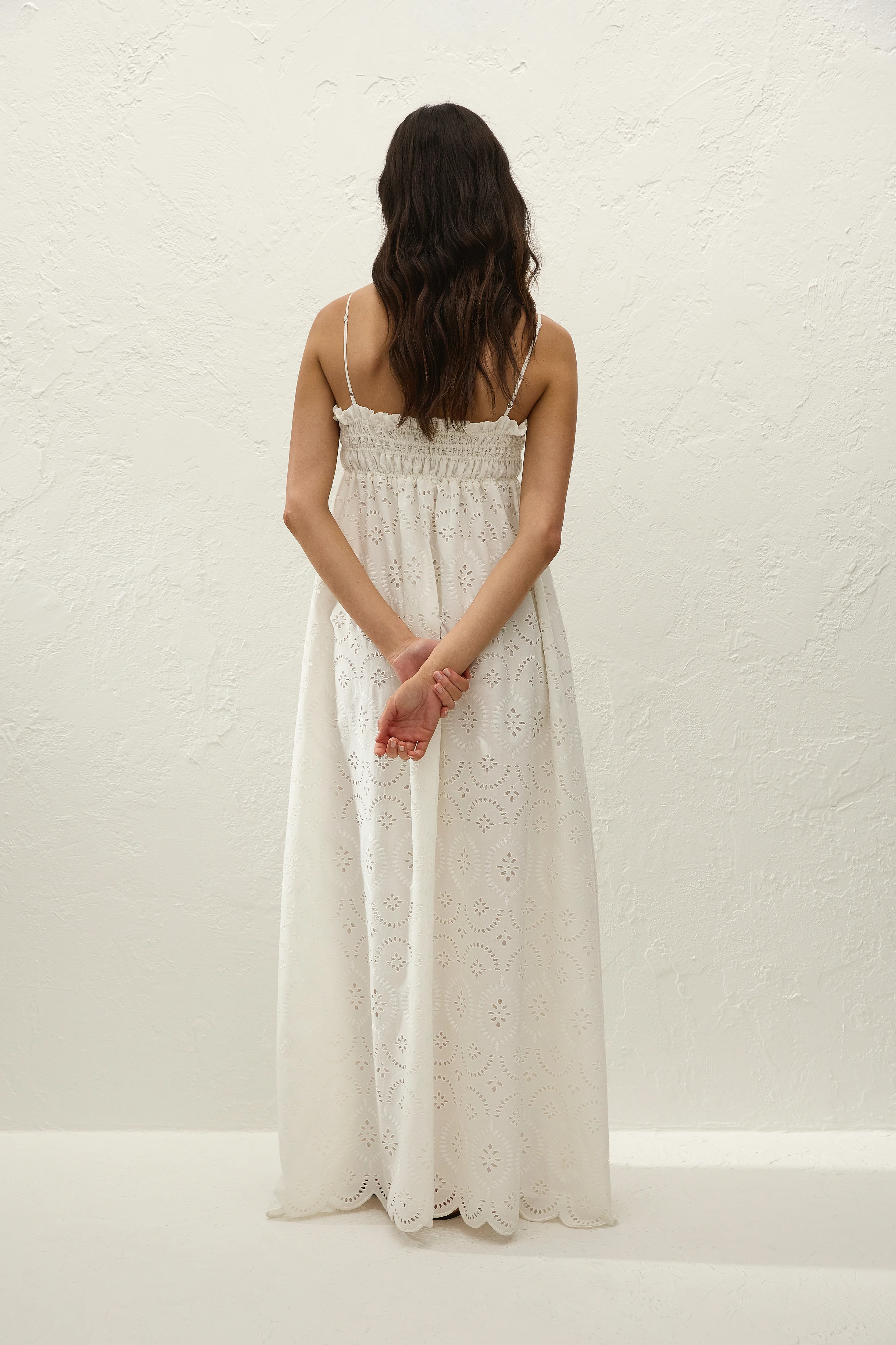 Etta Maxi Dress Bianca Broderie White - Image 5