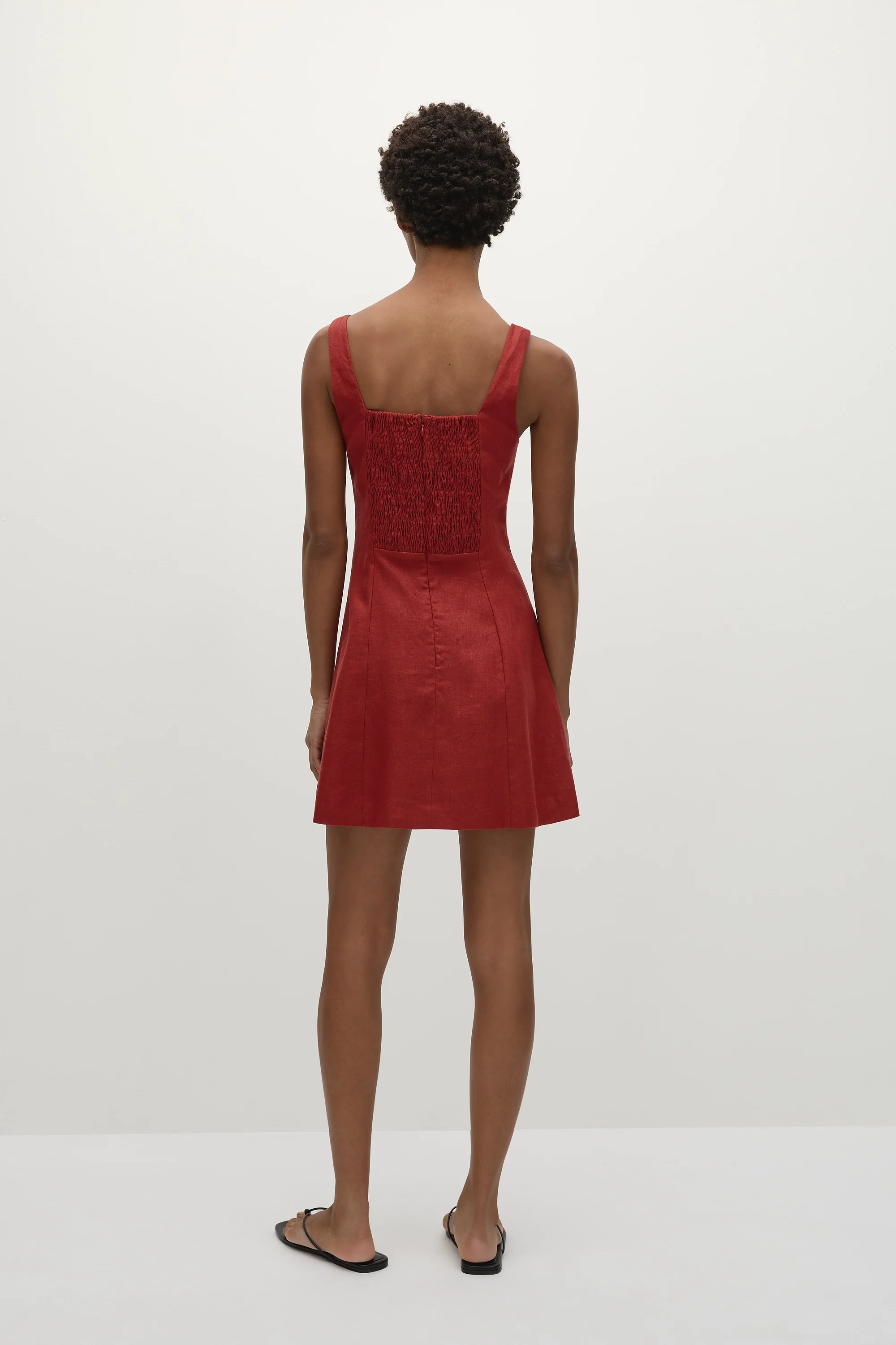 Felice Mini Dress Deep Red - Final Sale - Image 4