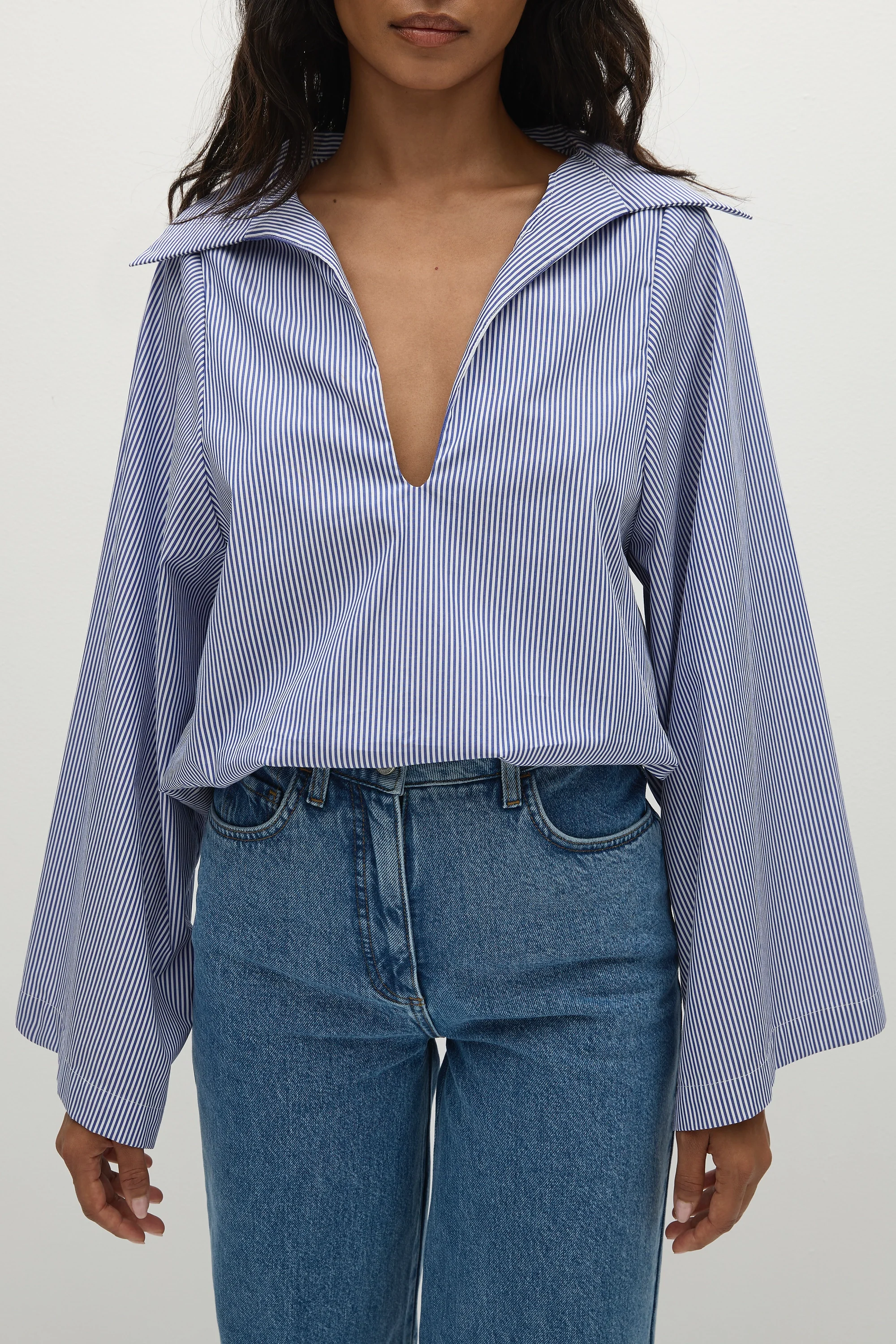 Gaia Top Helle Stripe Vintage Navy - Image 4