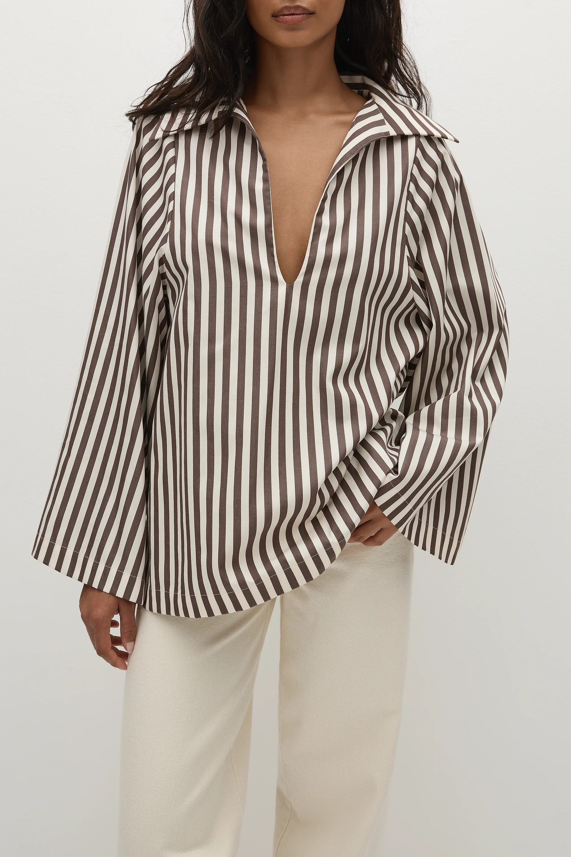 Gaia Top Norway Stripe Espresso - Final Sale - Image 2