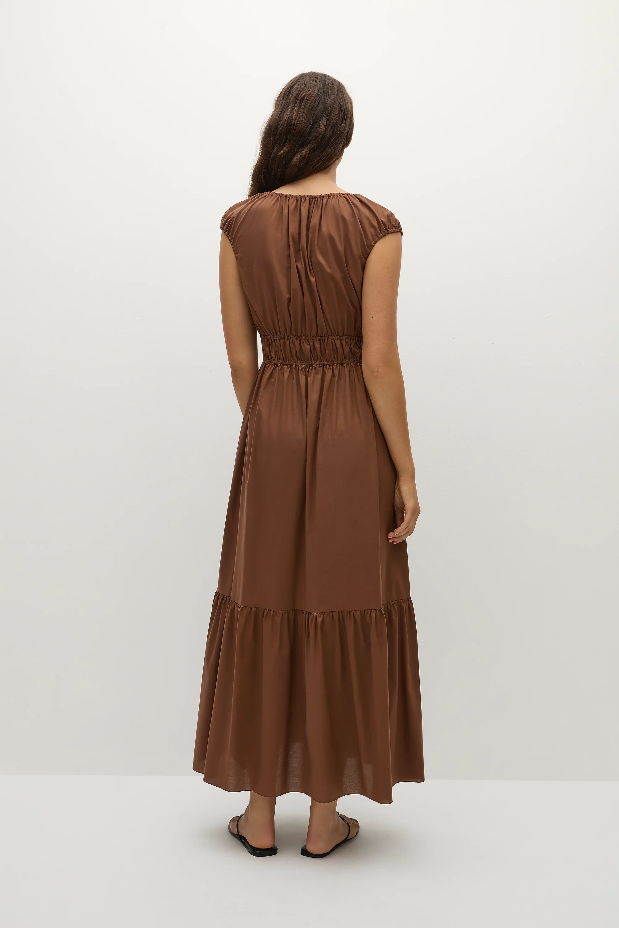 Hedda Maxi Dress Chestnut Brown - Final Sale - Image 4
