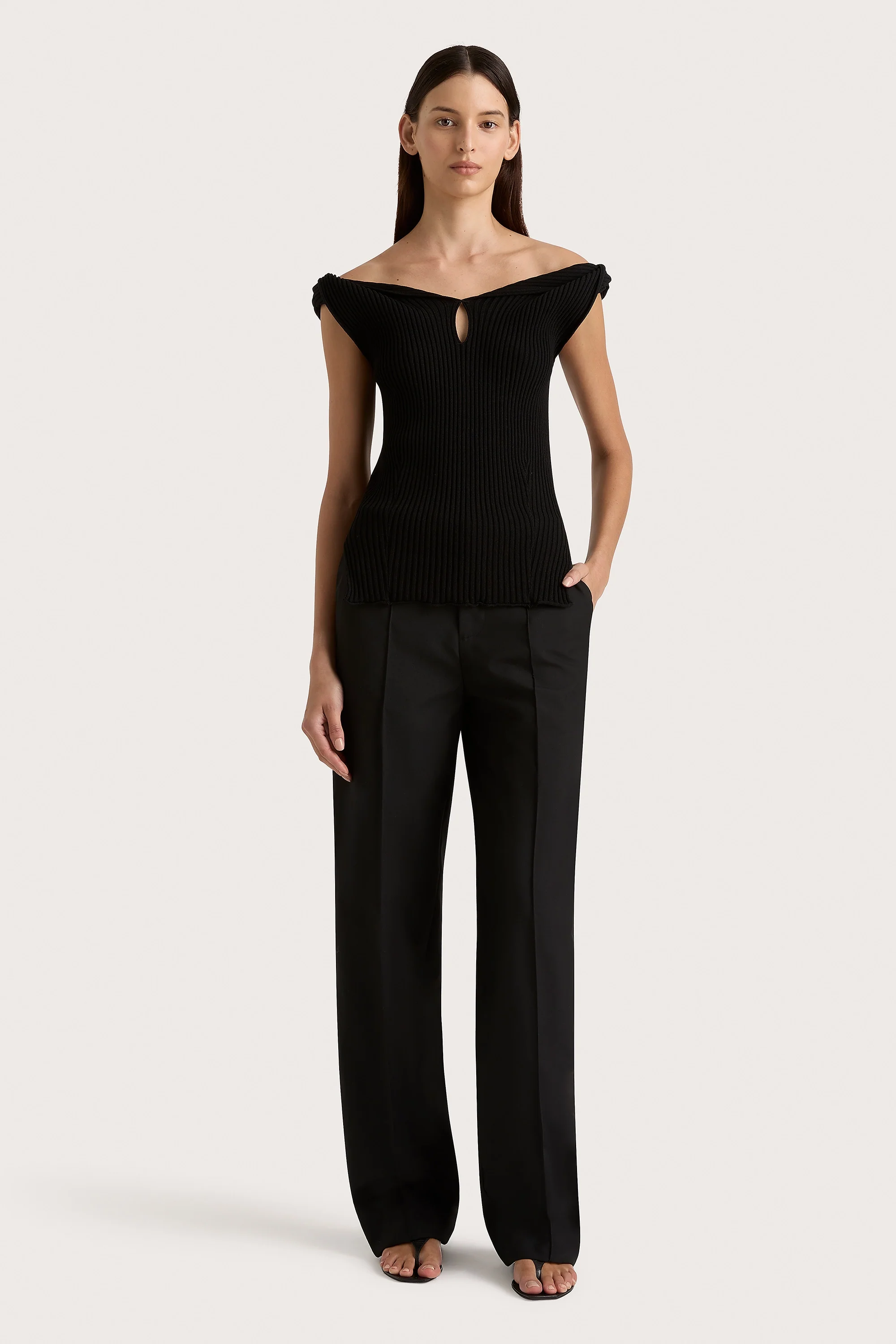 Heidi Knit Top Black - Final Sale