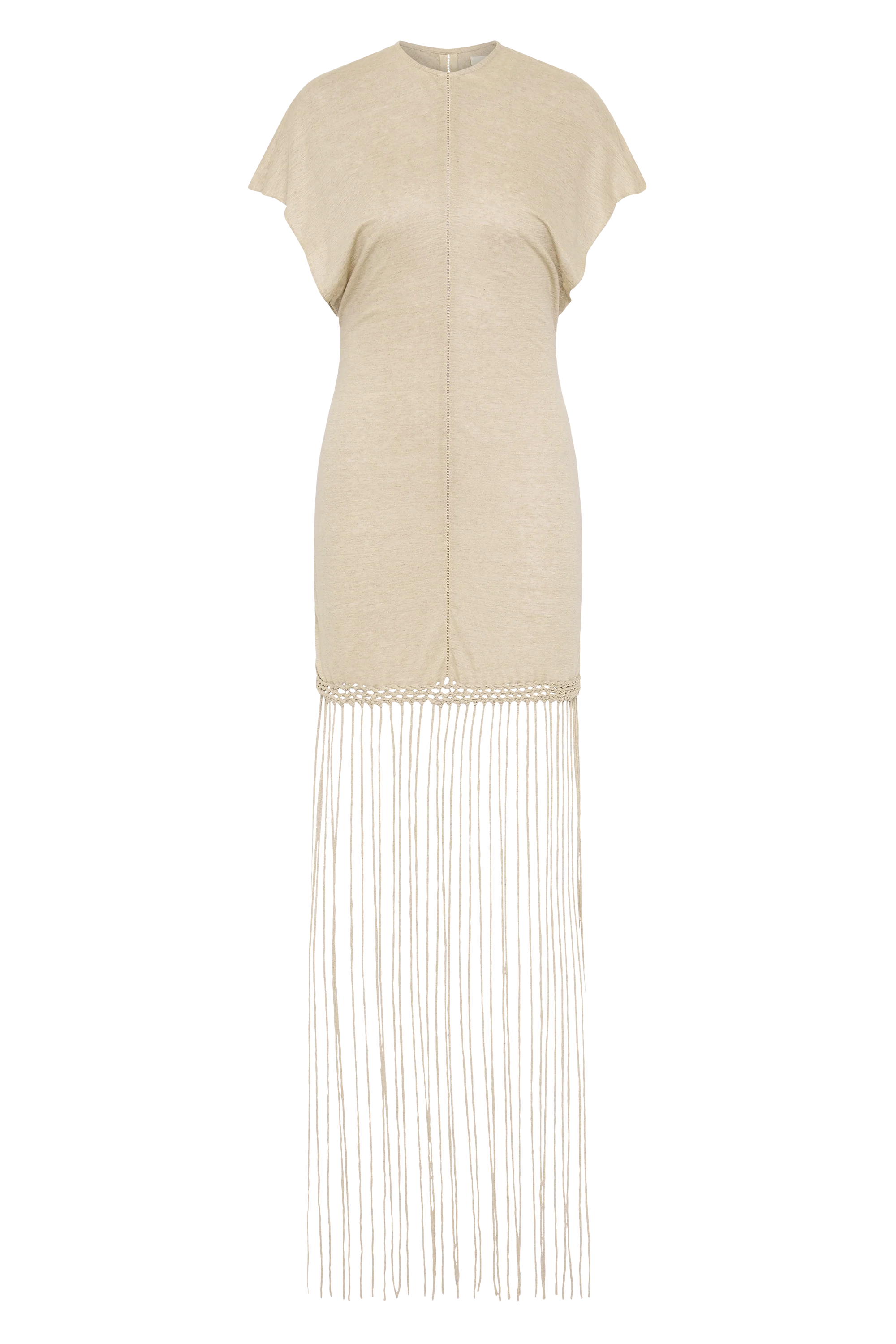 Ines Fringe Dress Oatmeal - Final Sale - Image 7