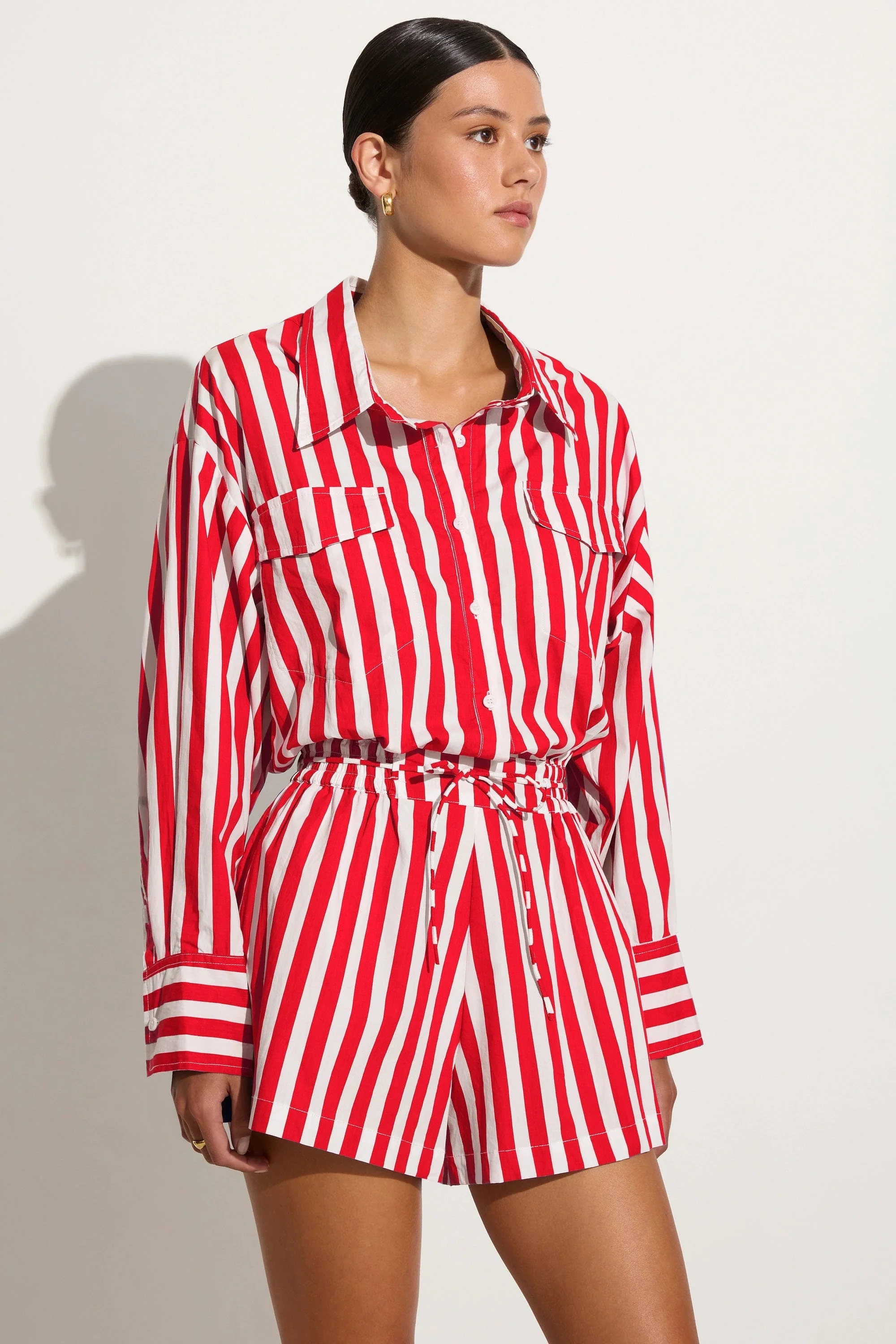 Isole Playsuit Bayou Stripe Red - Final Sale - Image 2