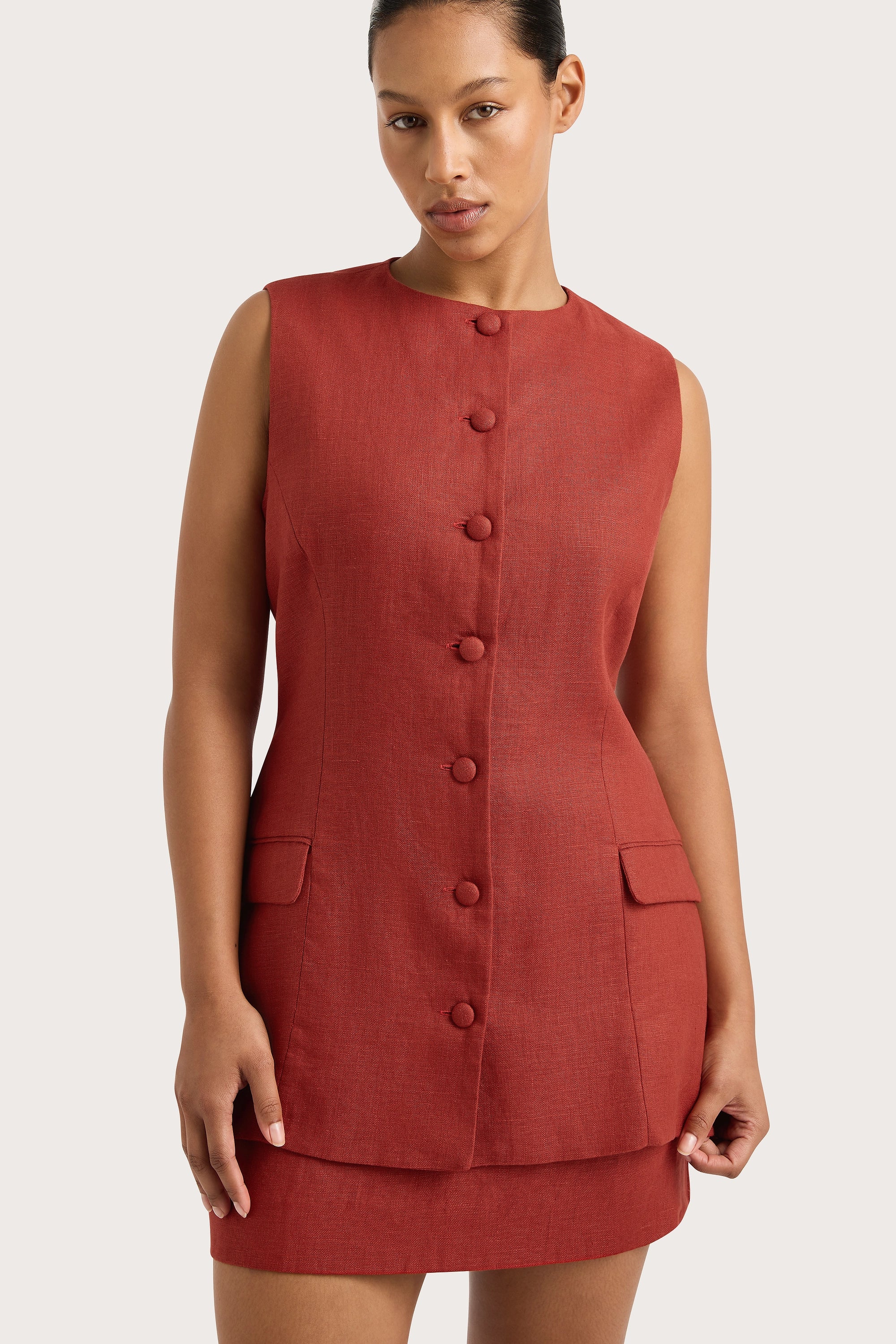 Jane Mini Skirt Garnet - Final Sale - Image 8