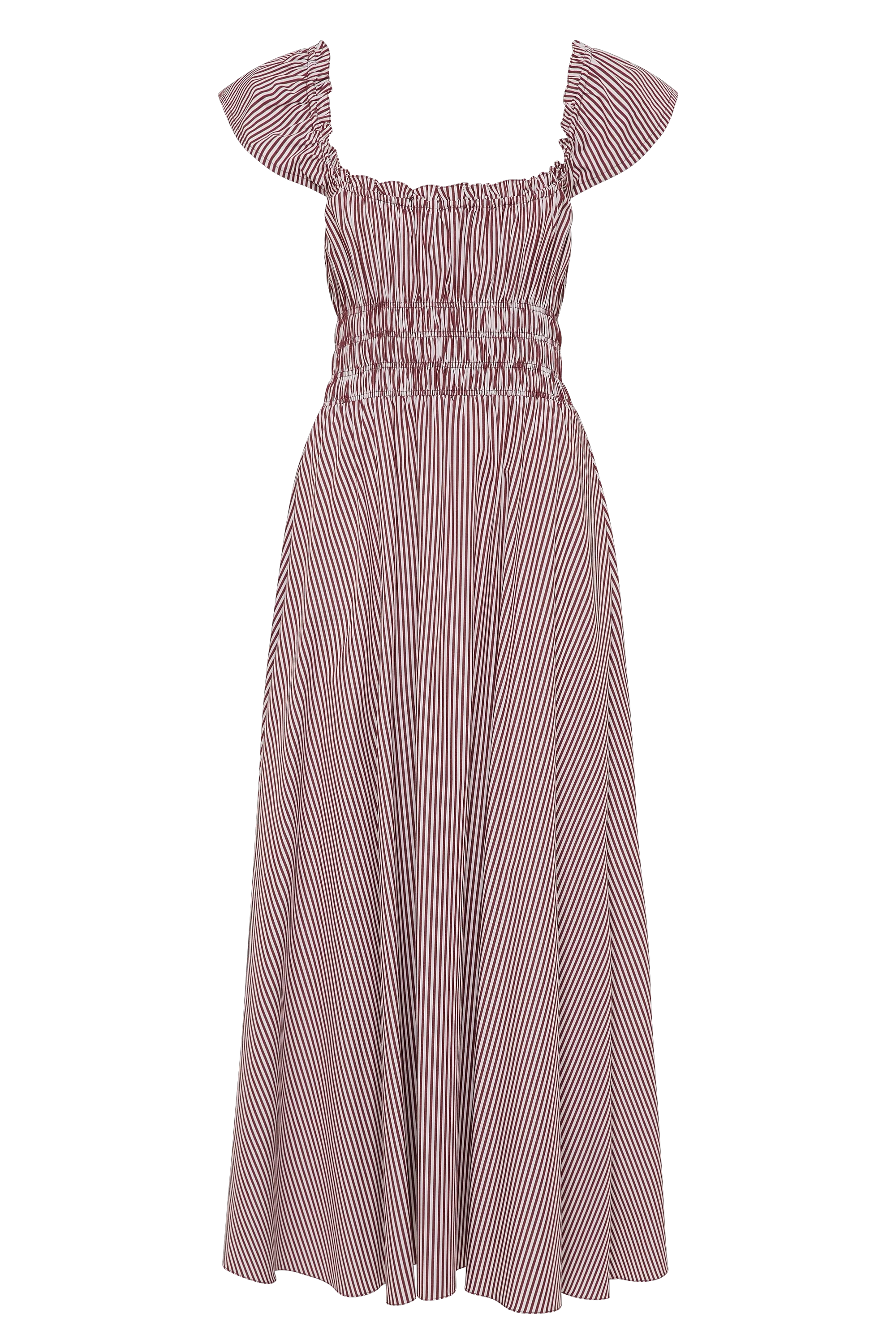 Janne Midi Dress Maia Stripe Burgundy - Final Sale - Image 6