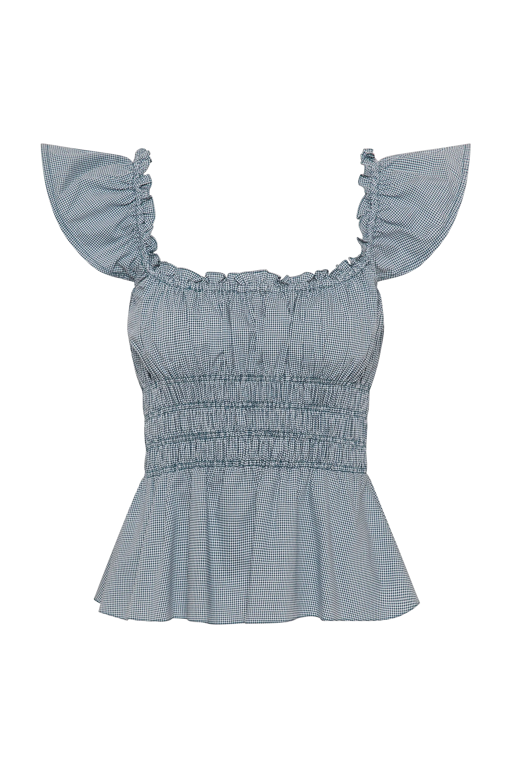 Janne Top Hanne Gingham Vintage Navy - Final Sale - Image 6