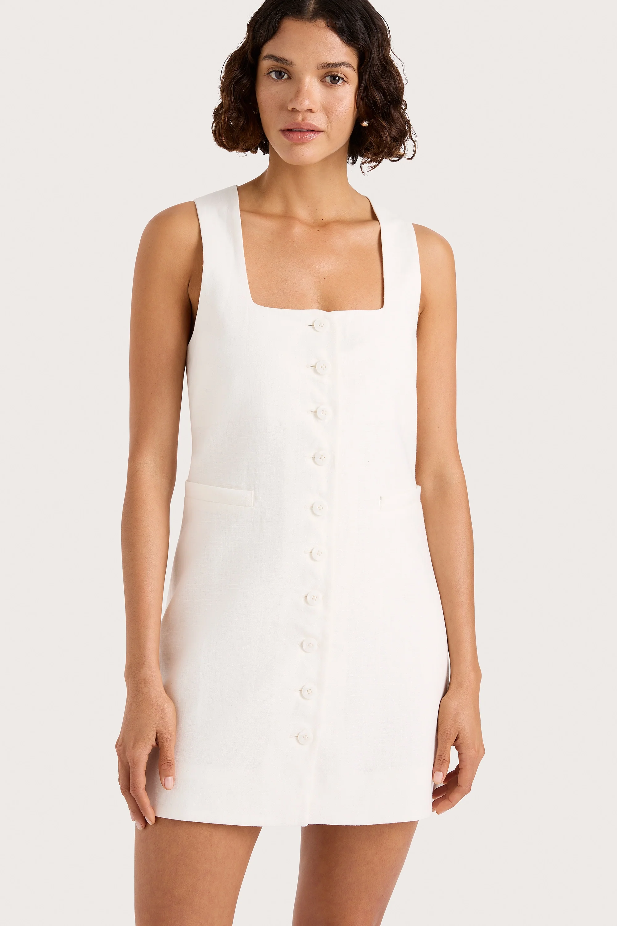Jaques Mini Dress White - Image 2