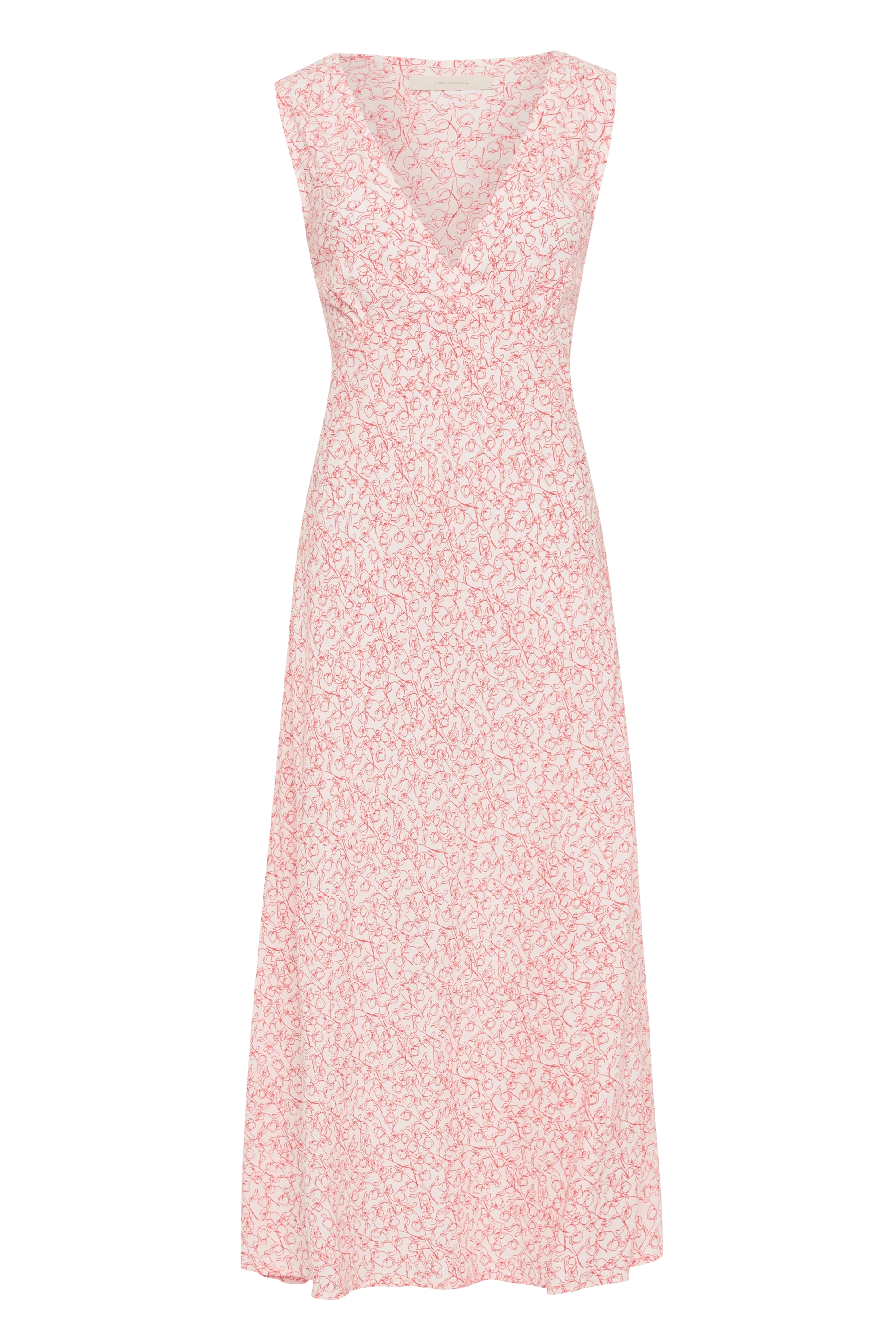 Jardin Midi Dress Calla Vermillion - Final Sale - Image 6