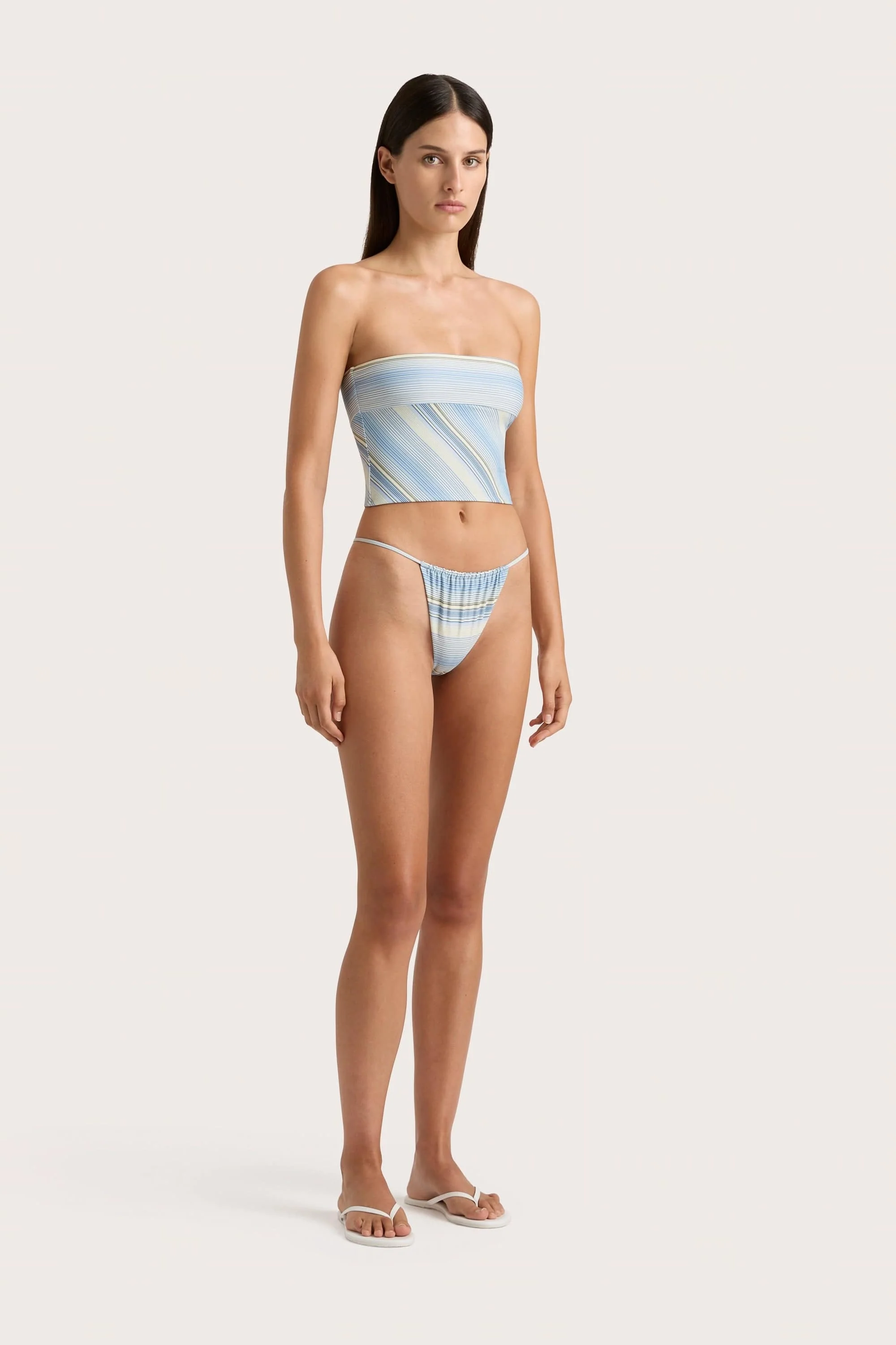 Jean Swim Top Futura Stripe Sky Blue - Final Sale - Image 3