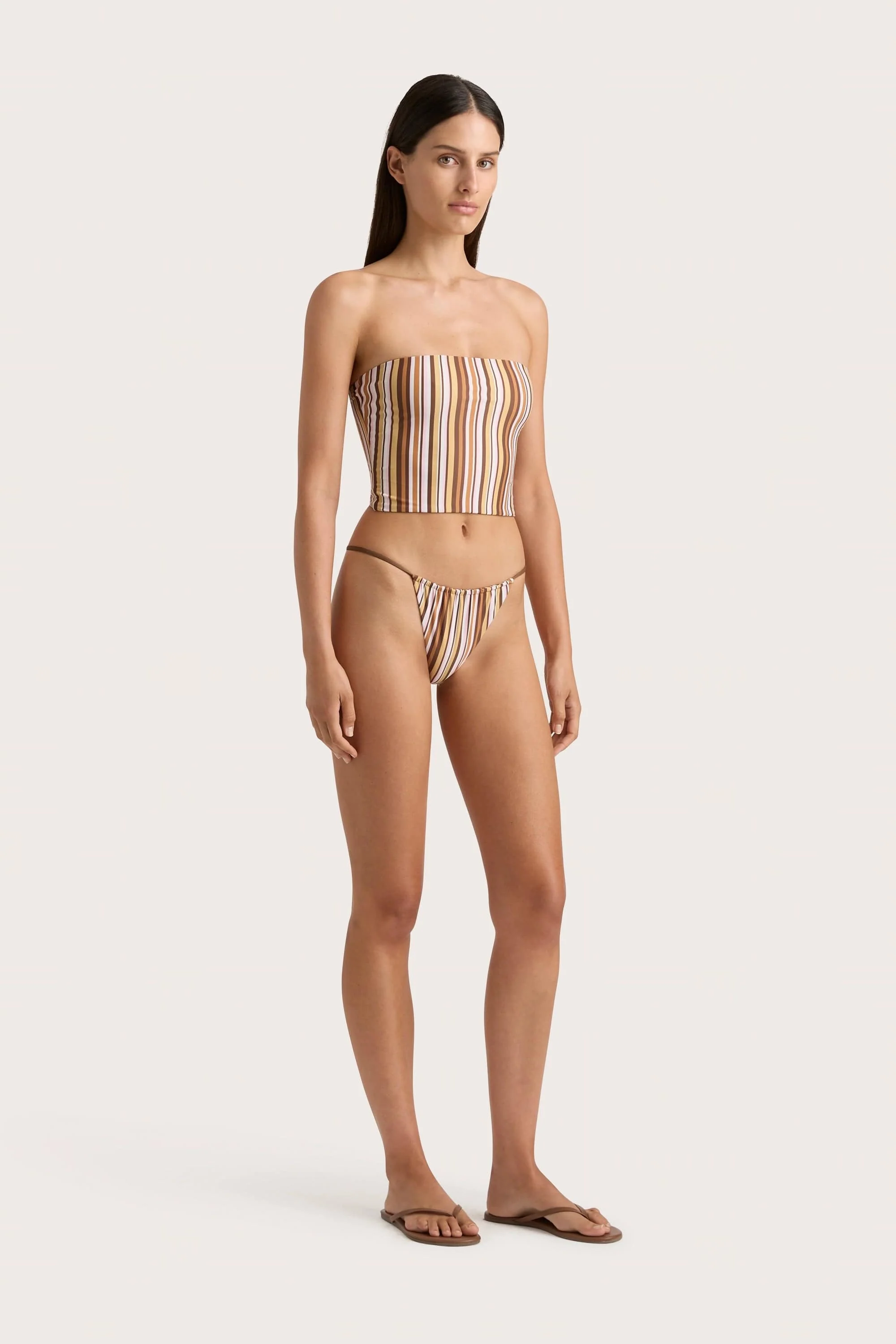 Jean Swim Top Terracotta Stripe - Final Sale - Image 2